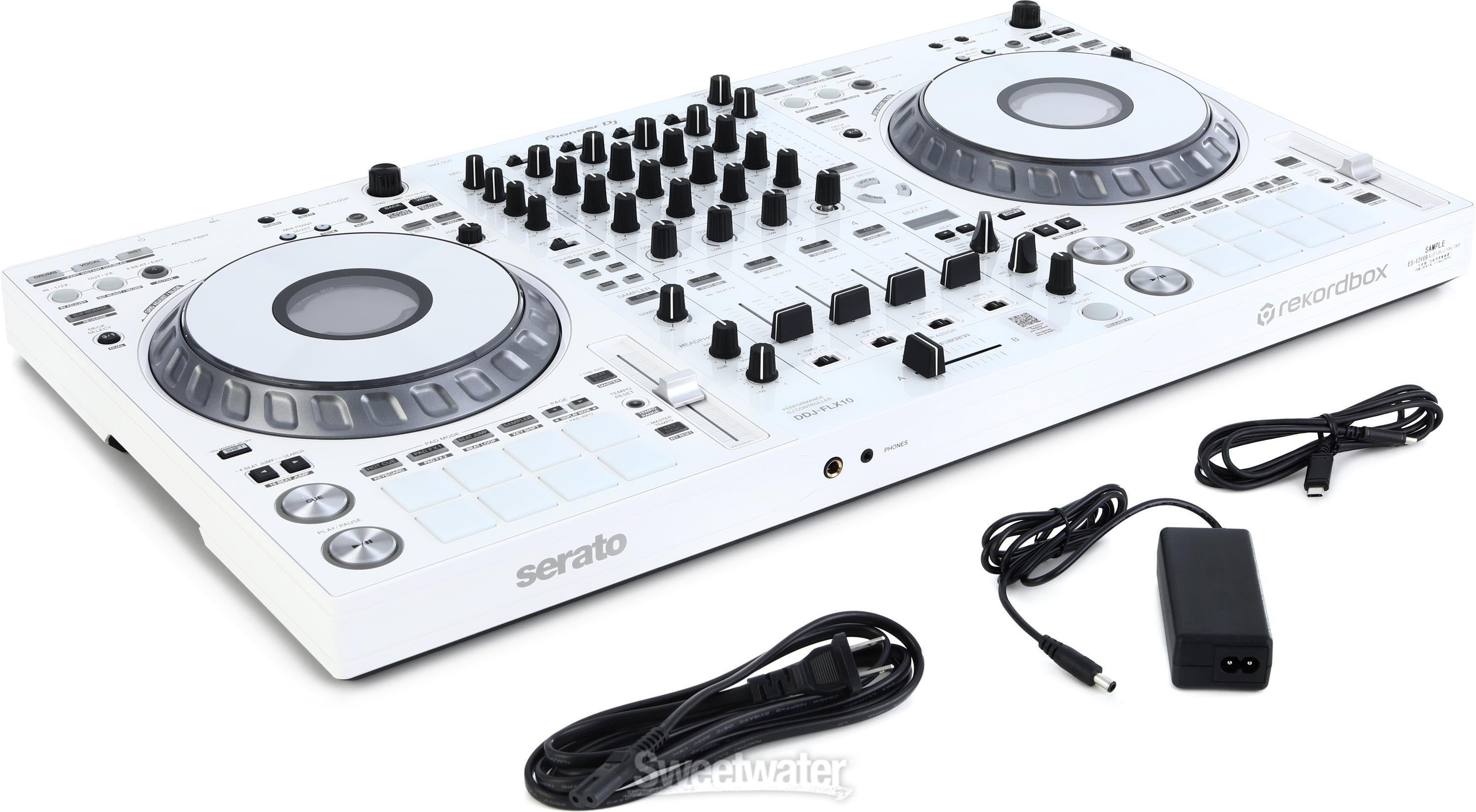 Pioneer DJ DDJ-FLX10 4-deck DJ Controller - White | Sweetwater