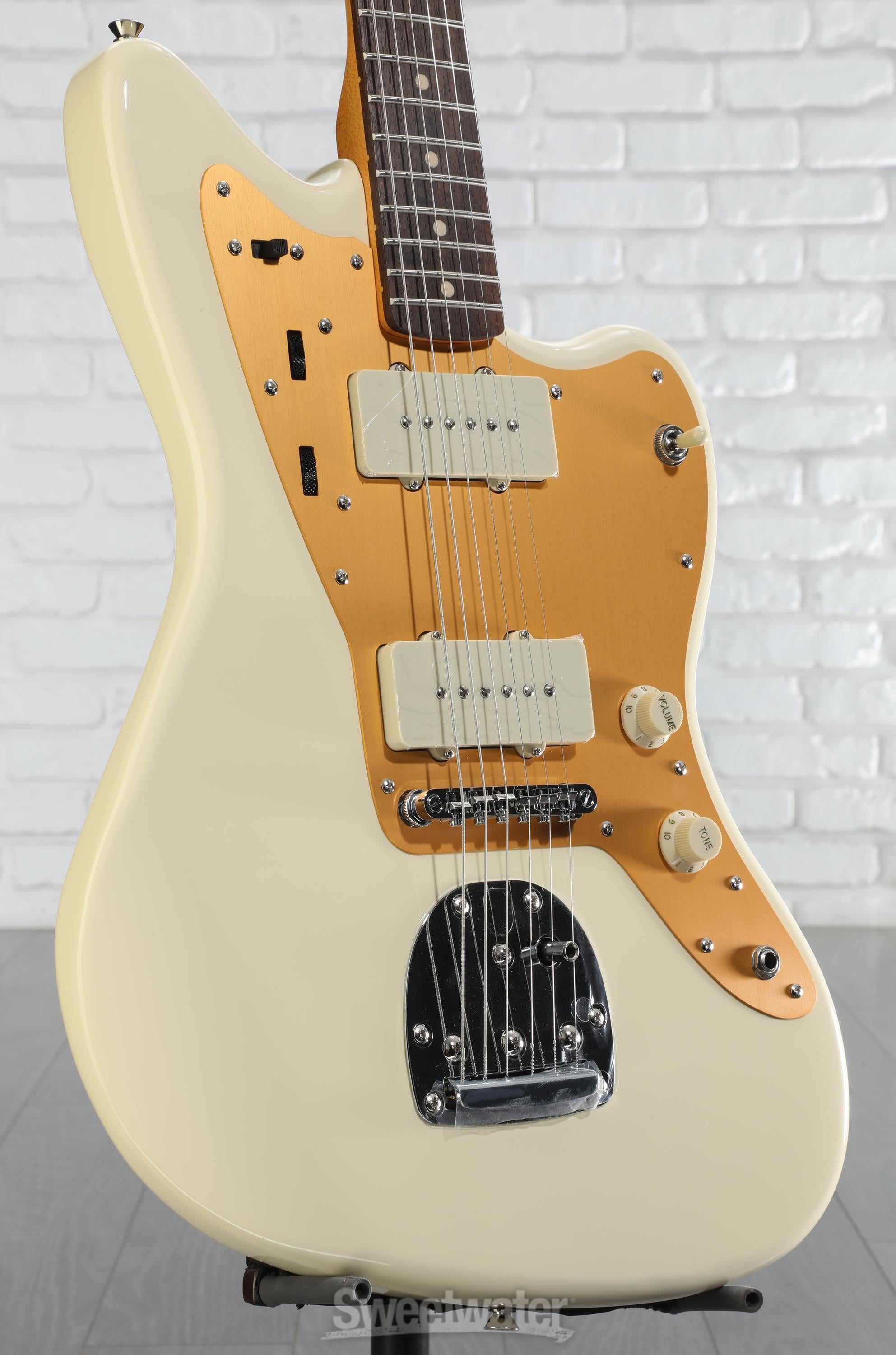 Squier J Mascis Signature Jazzmaster - Vintage White with Indian