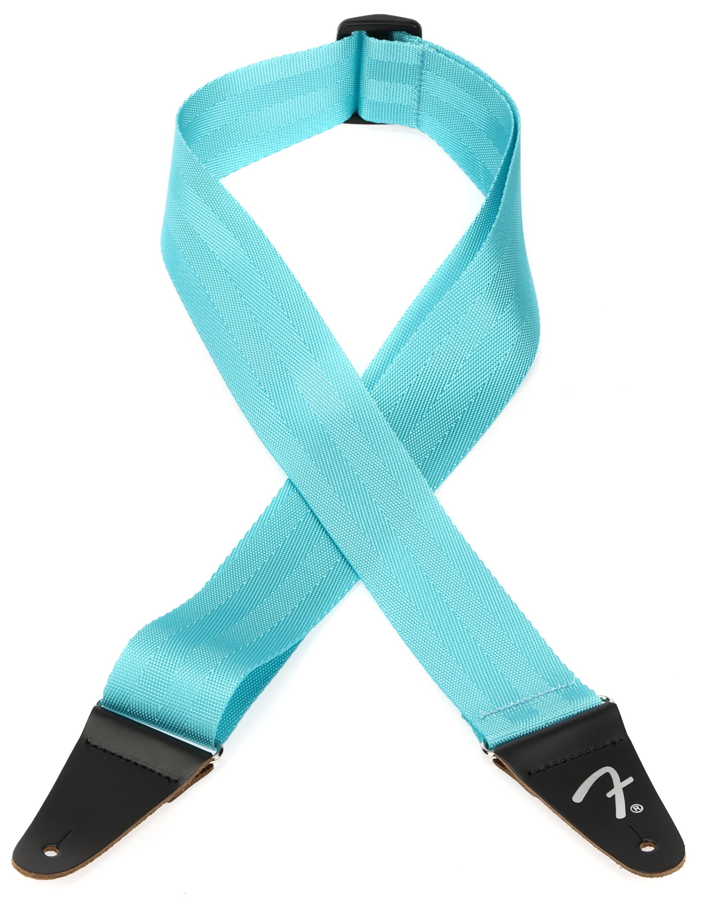 Fender American Professional Seat Belt Strap - Miami Blue | Sweetwater