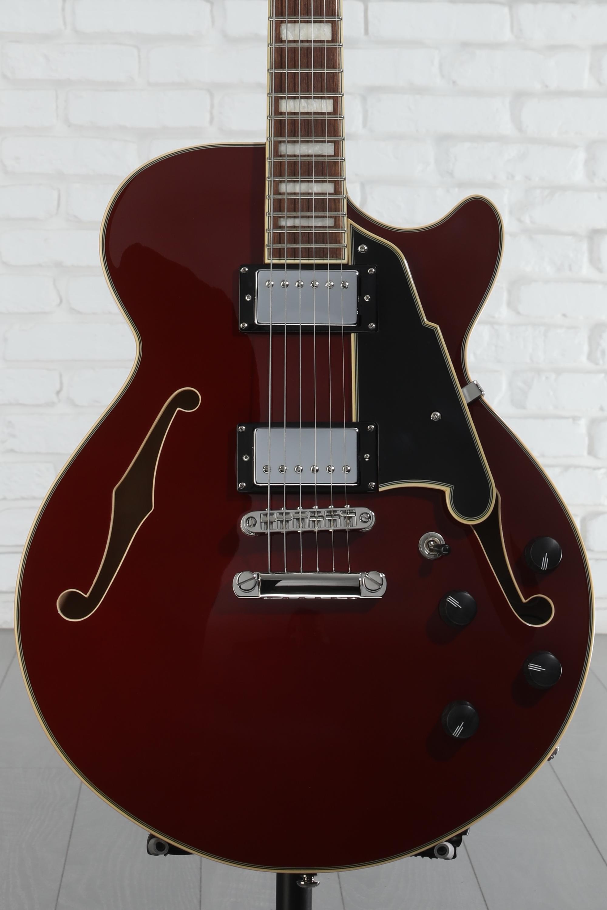 D'Angelico Premier SS Semi-hollow Electric Guitar - Burnt