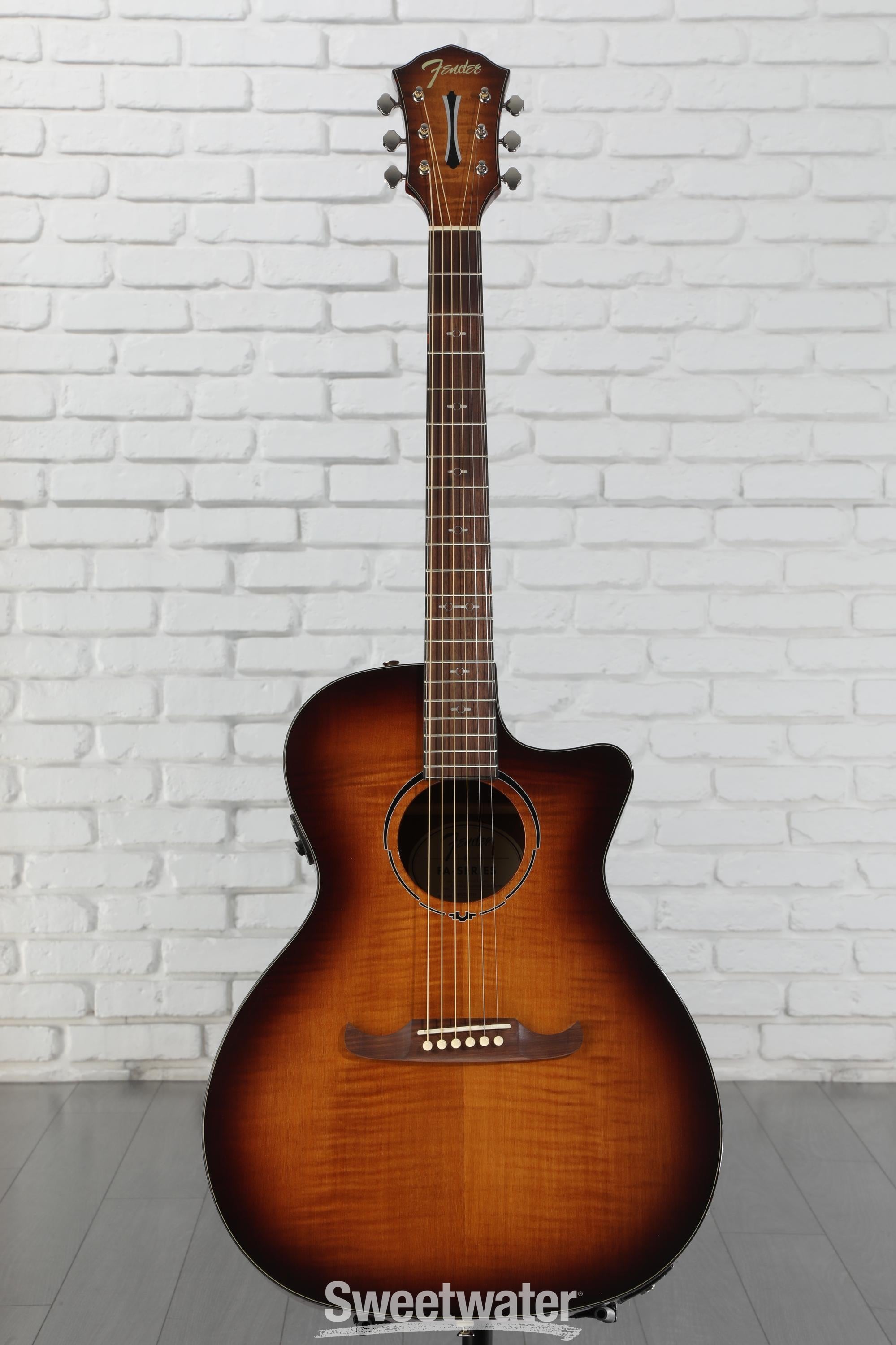 Fender FA-345CE Auditorium - 3-Tone Tea Burst | Sweetwater
