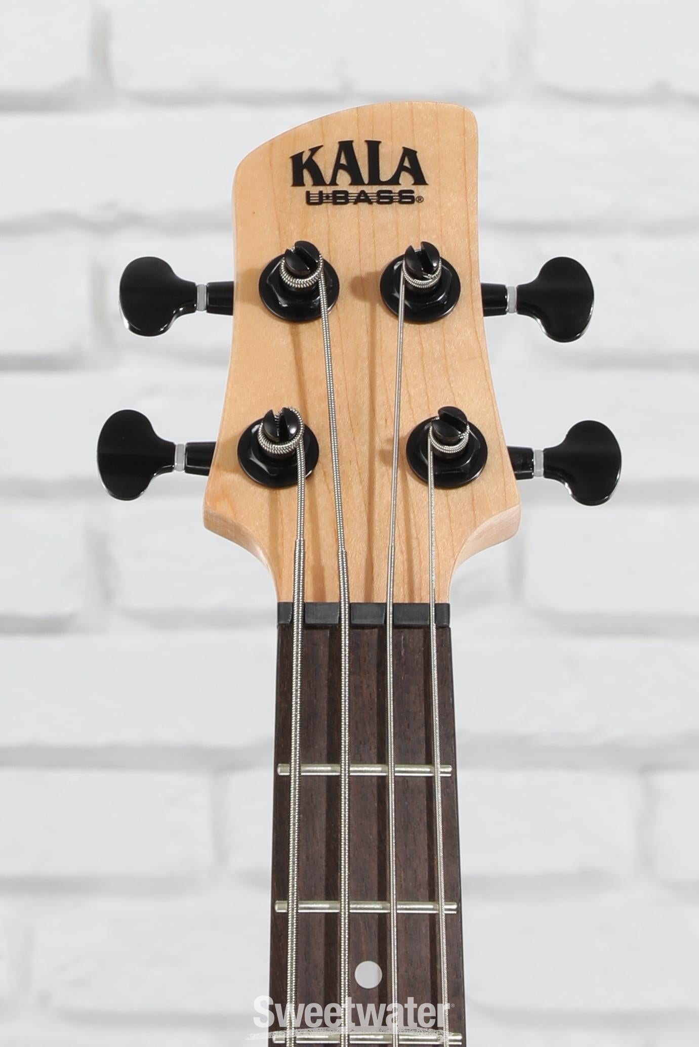 Kala Solidbody U-Bass Electric Bass Guitar - Black, Sweetwater Exclusive