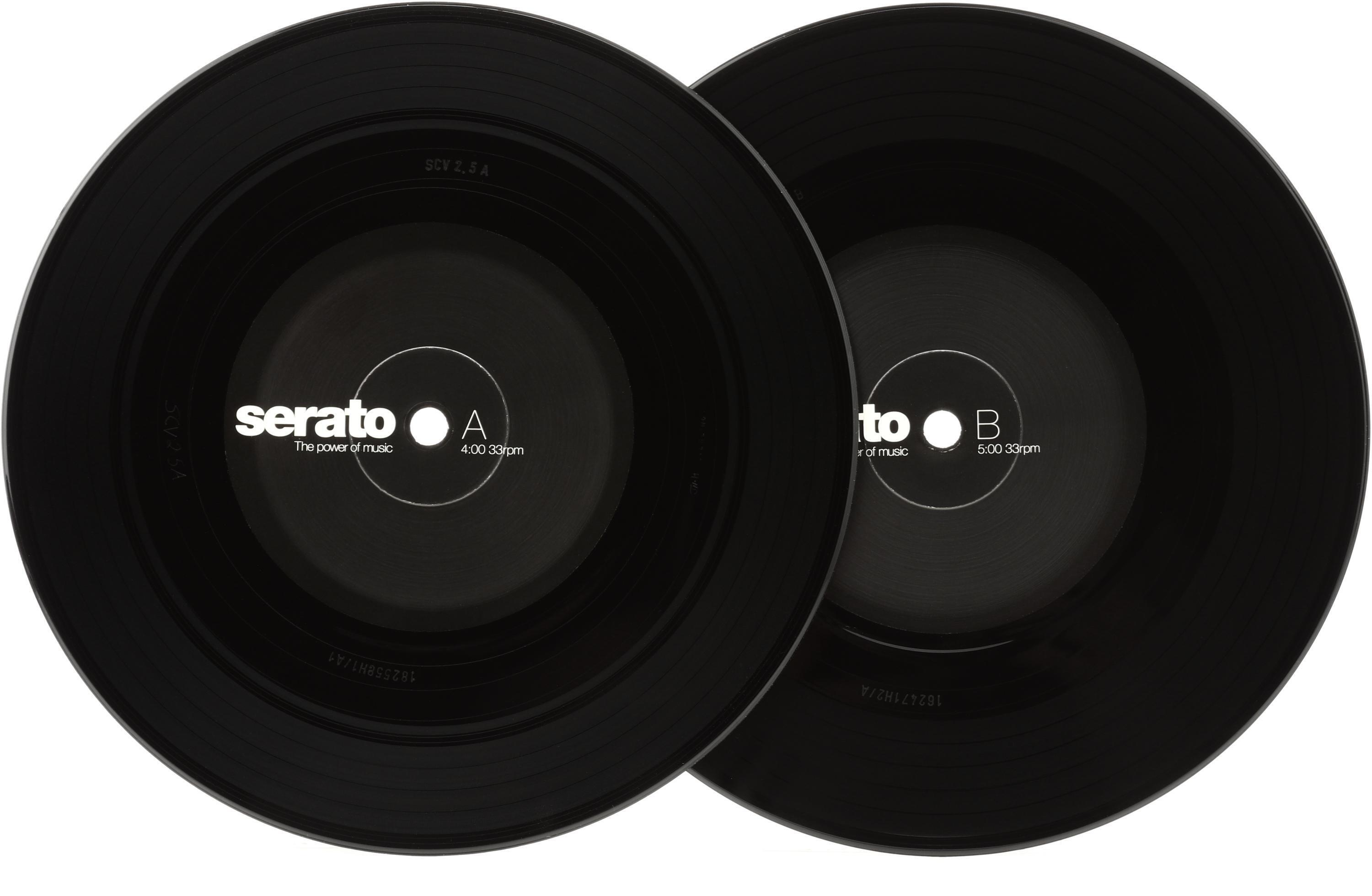 Serato 7 inch Control Vinyl Pair - Solid Black | Sweetwater