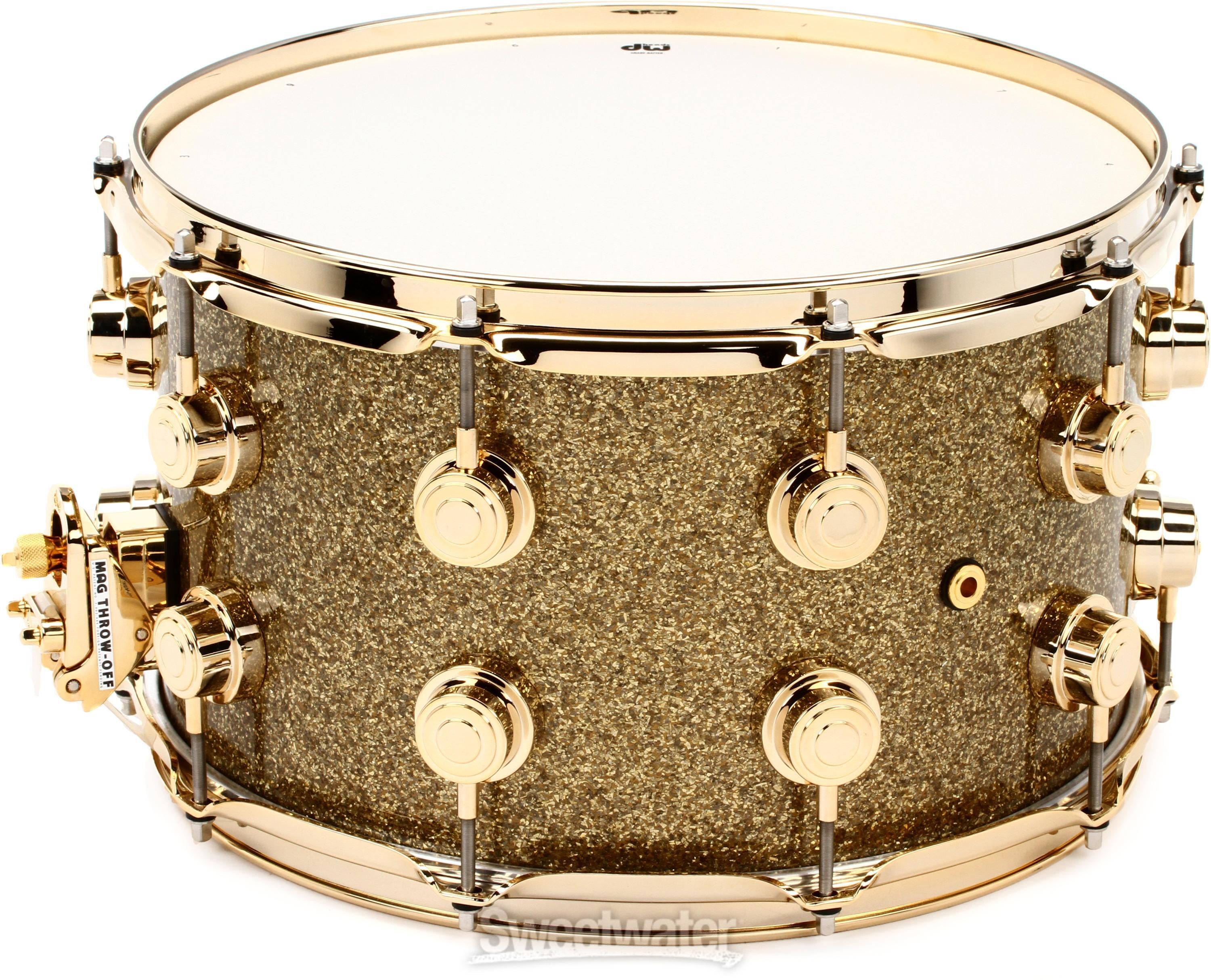 Collector's Series Snare Drum - 8 inch x 14 inch, Gold Glass