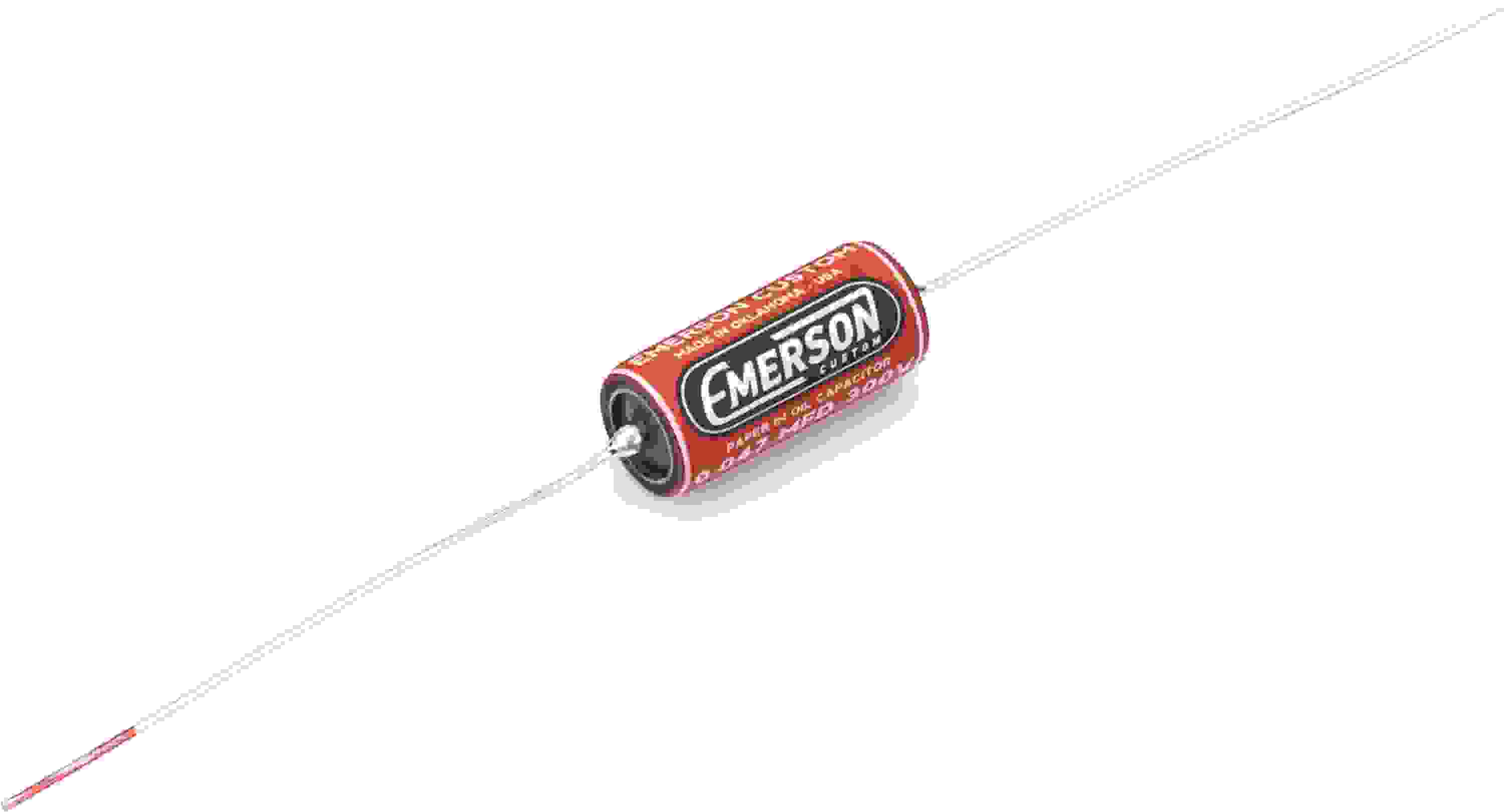 Emerson Custom Paper in Oil Tone Capacitor - 0.047uf Red and Cream