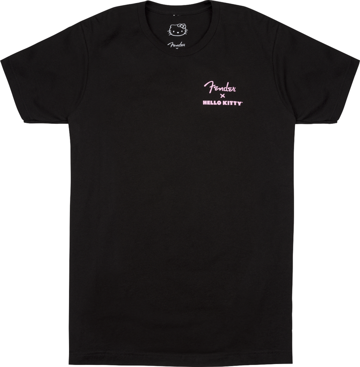 Fender x Hello Kitty Logo T-shirt - Black, Small | Sweetwater