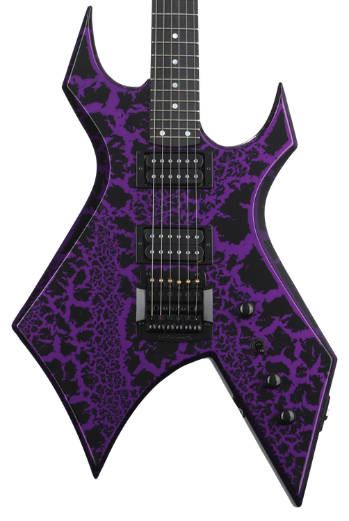 B.C. Rich USA Handcrafted Warlock Legacy with Kahler Electric Guitar -  Purple Crackle