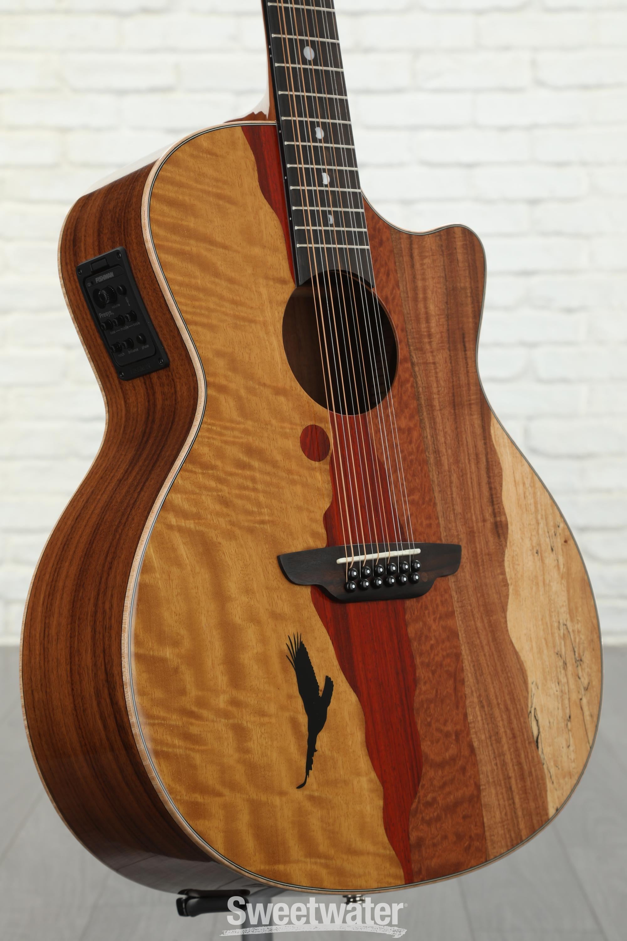 ギター LUNA GUITARS VISTA EAGLE Luna Vista Eagle 12-String Acoustic-Electric Guitar Natural
