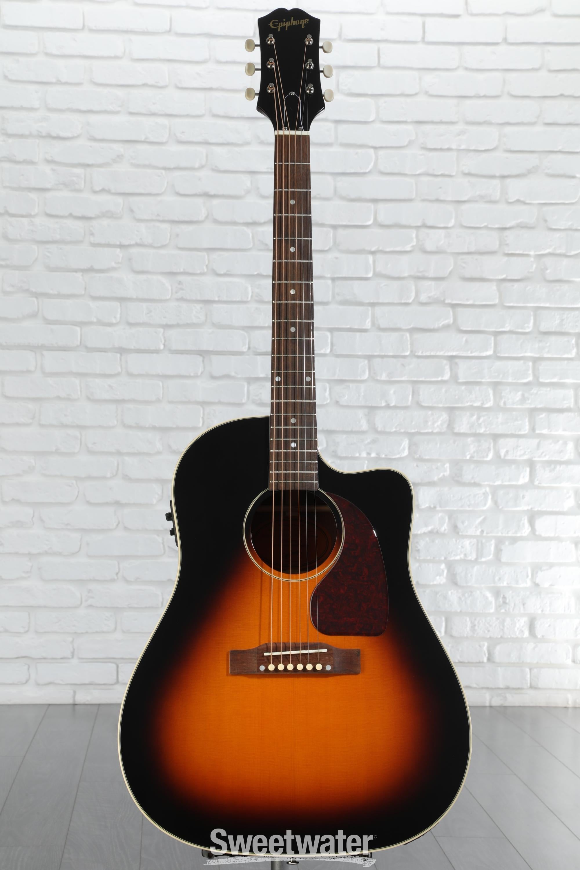 Epiphone J-45 EC Acoustic Guitar - Aged Vintage Sunburst