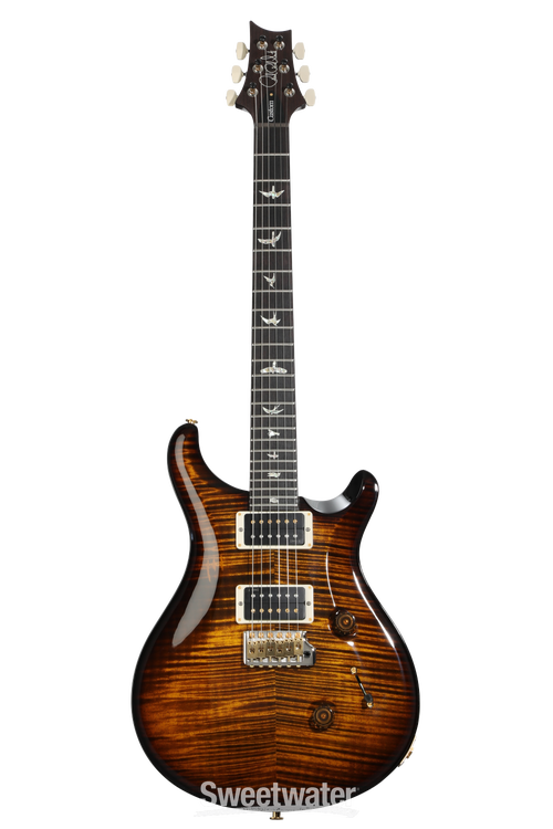 PRS Custom 24 10-Top Electric Guitar - Black Gold Wraparound Burst