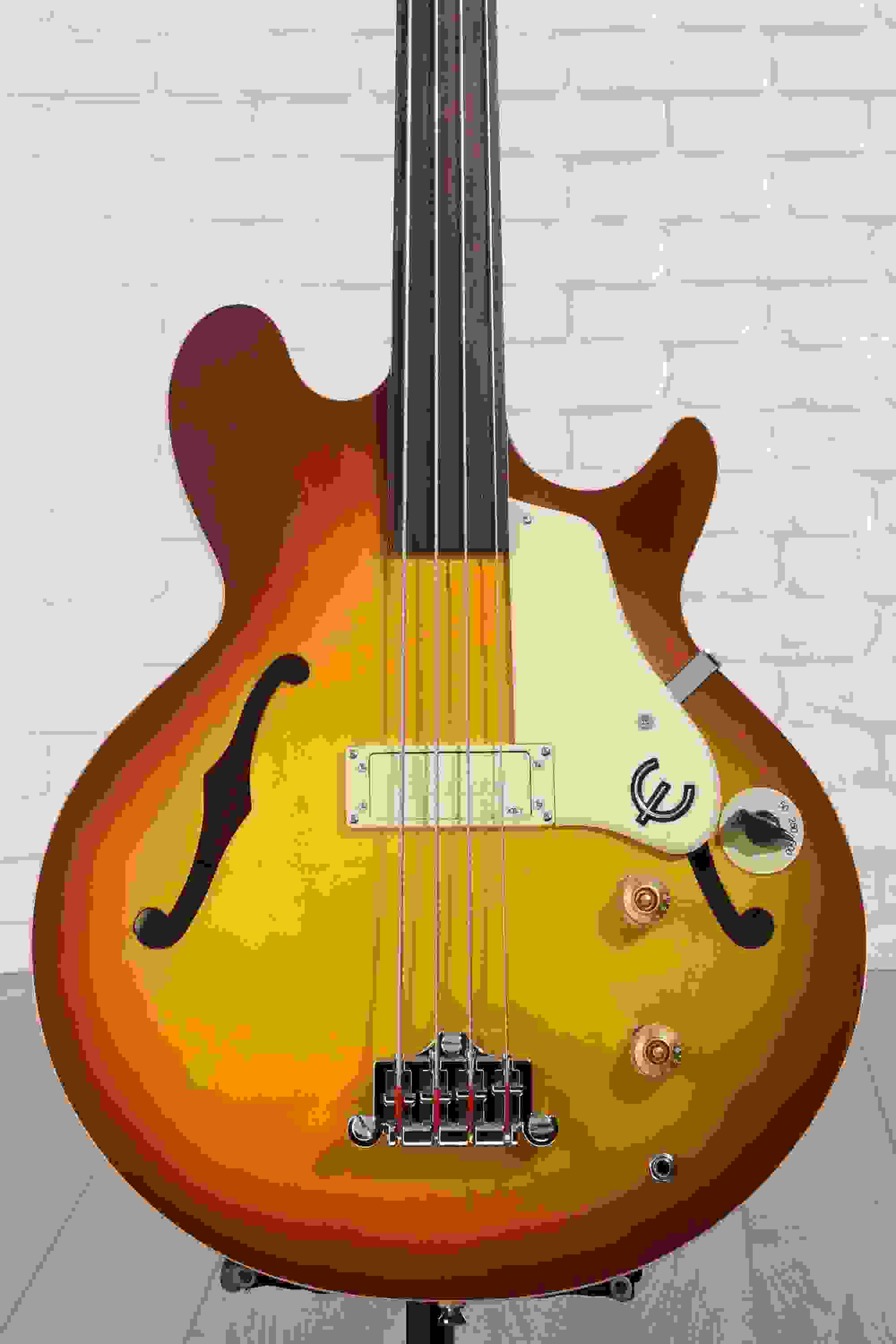 Epiphone Jack Casady Fretless Signature Bass Guitar - Aged Royal Tan