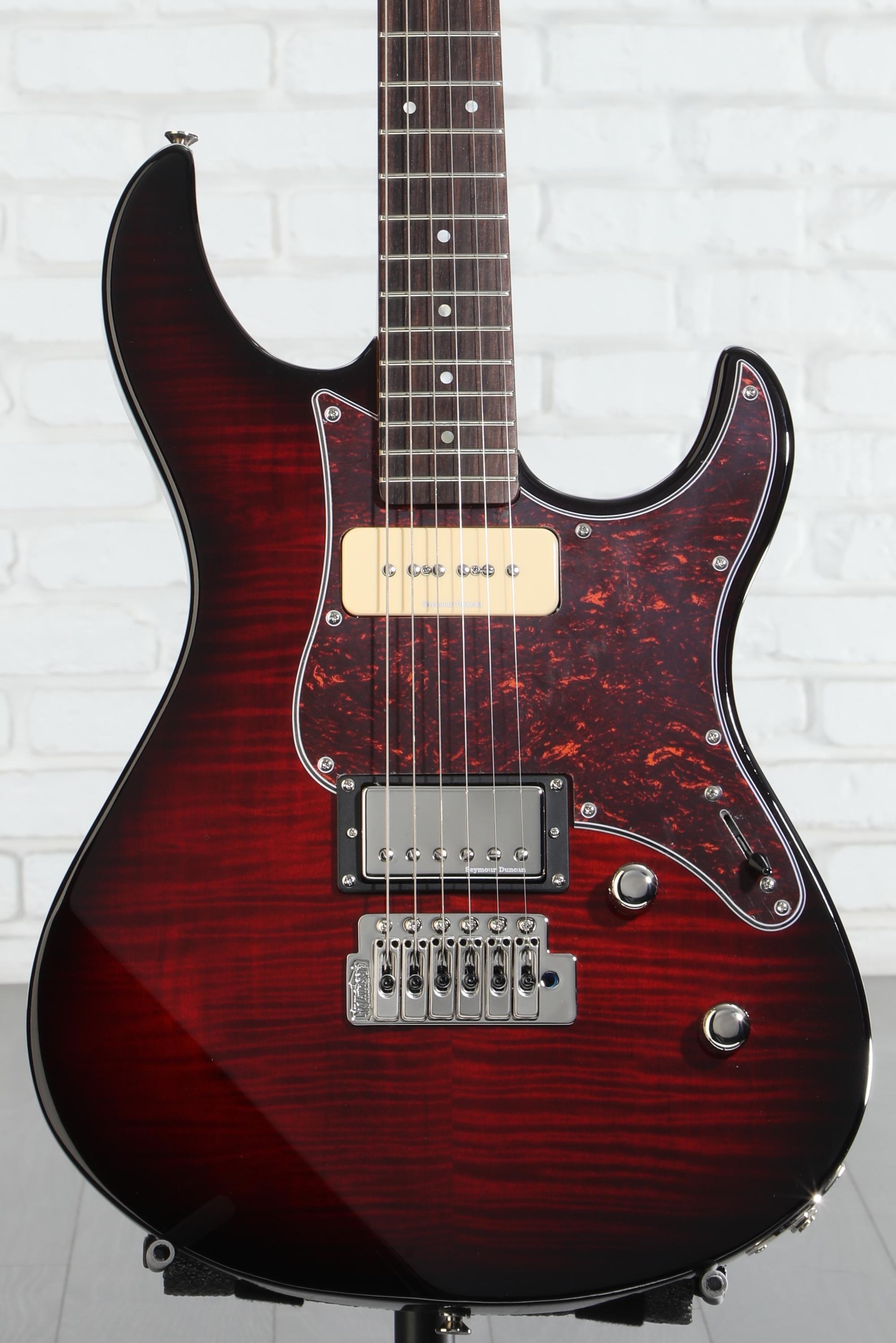 Yamaha PAC611VFM Pacifica Electric Guitar - Dark Red Burst