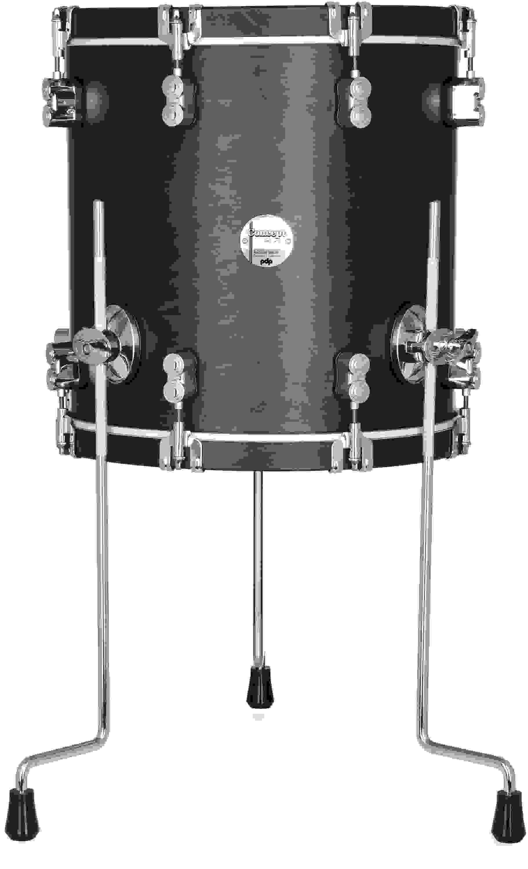 PDP Concept Classic Maple Floor Tom - 14 inches x 14 inches, Ebony Stain