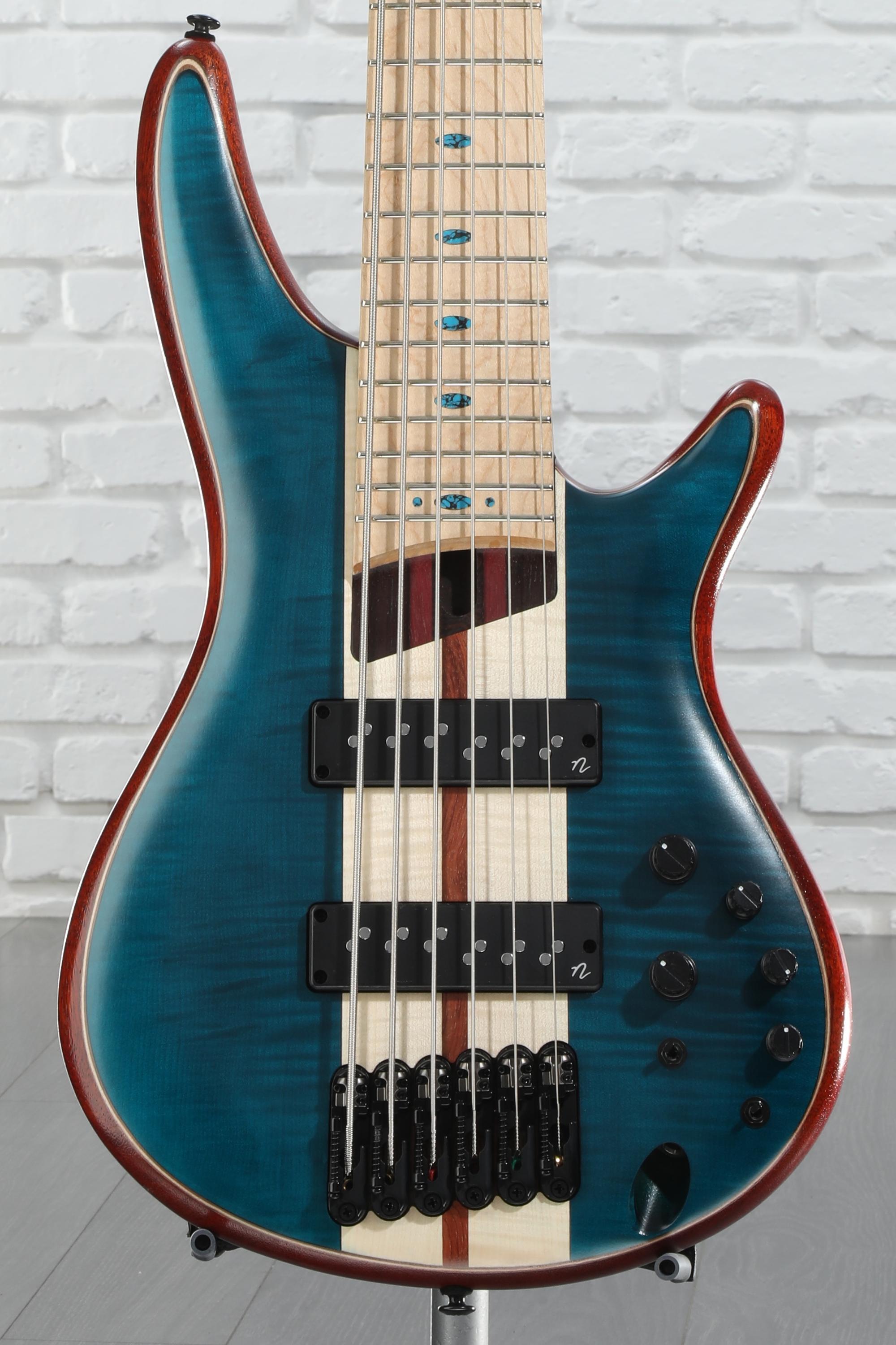 Ibanez SR Premium 6-string Electric Bass - Caribbean Green Ibanez SR Premium 6-string Electric Bass - Caribbean Green