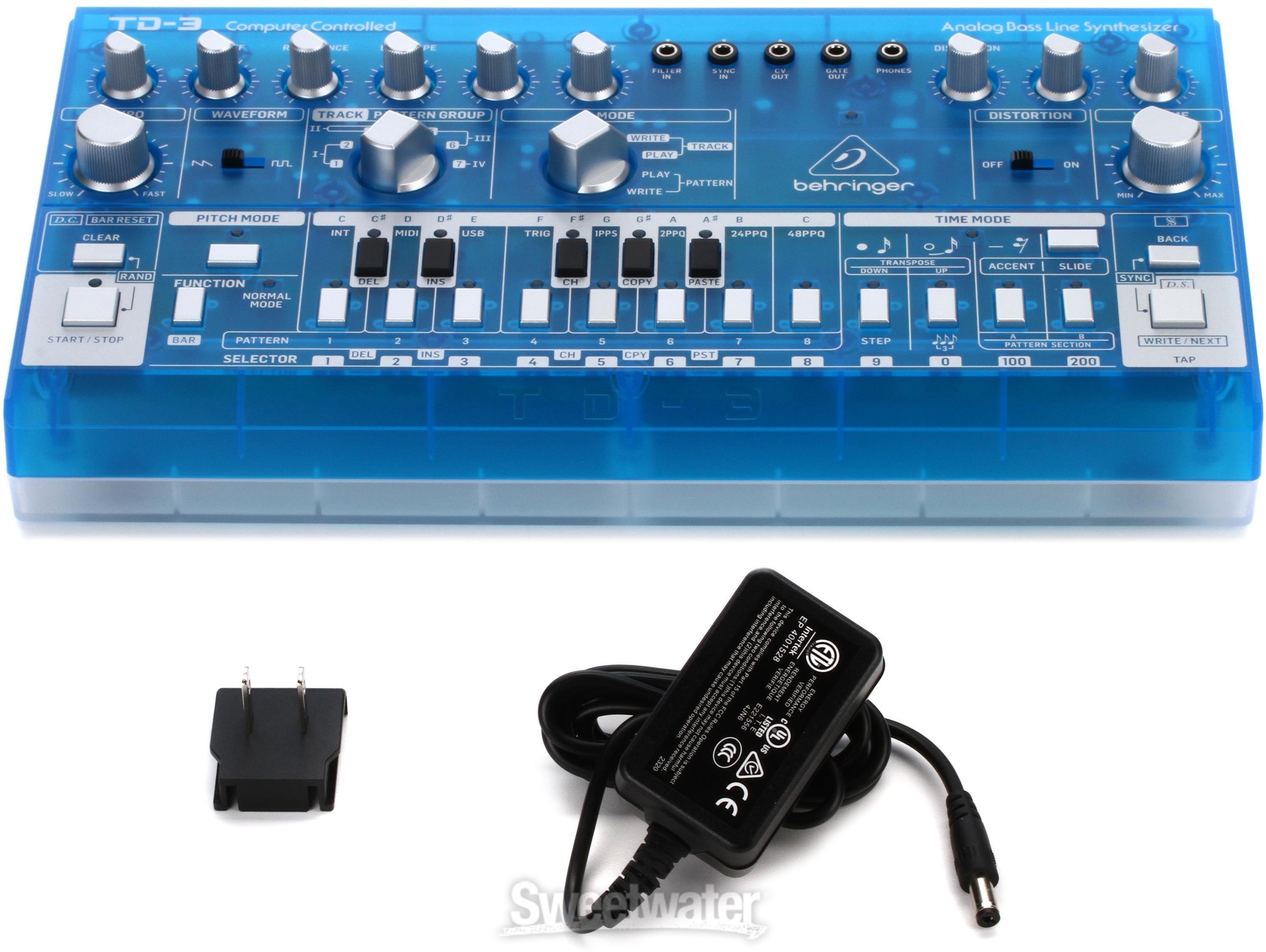 Behringer TD-3-BB Analog Bass Line Synthesizer - Baby Blue