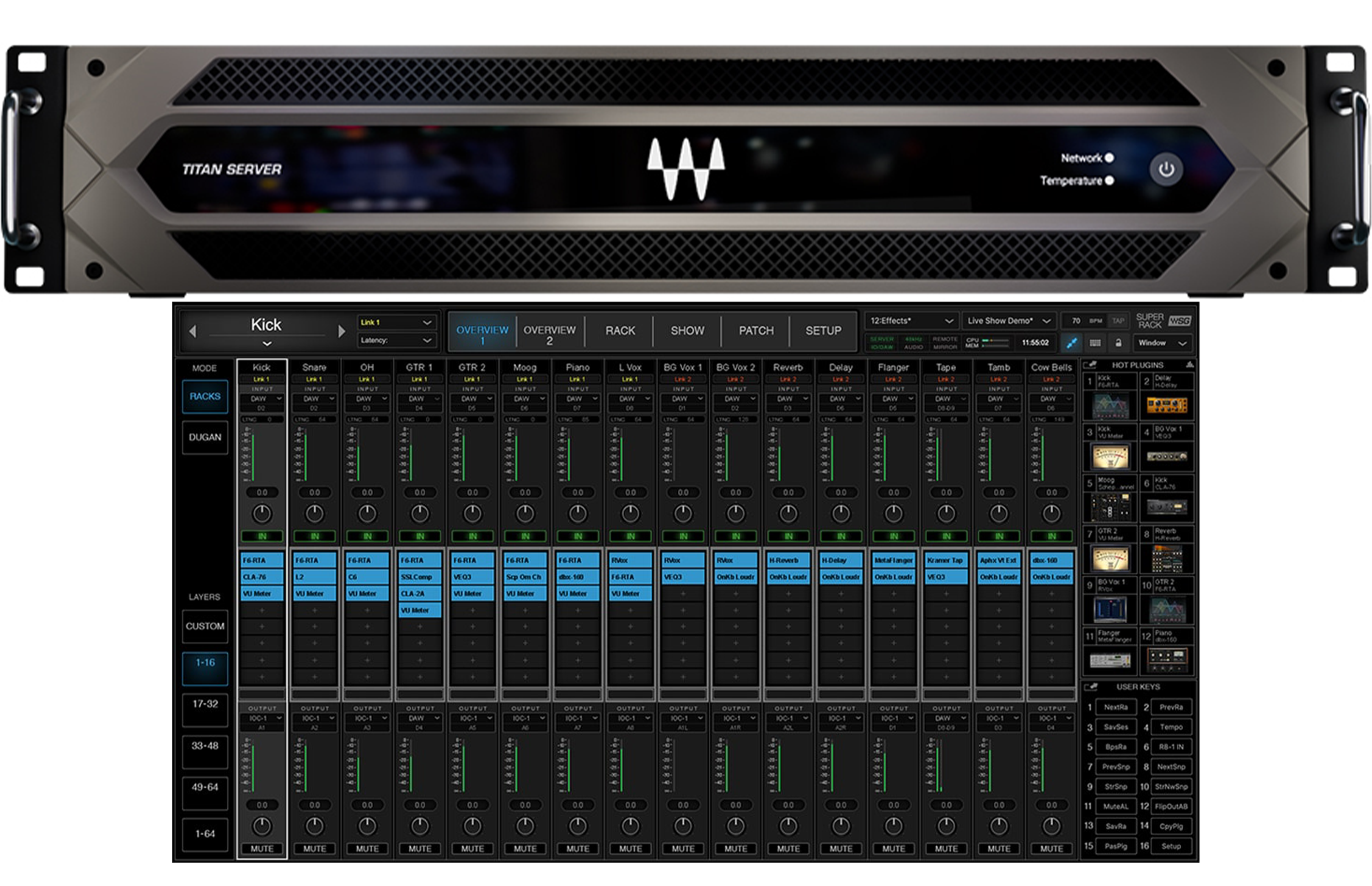 Waves Titan-R SoundGrid Server with SuperRack Plug-in