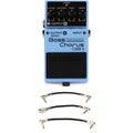 Photo of Boss CEB-3 Bass Chorus Pedal with 3 Patch Cables