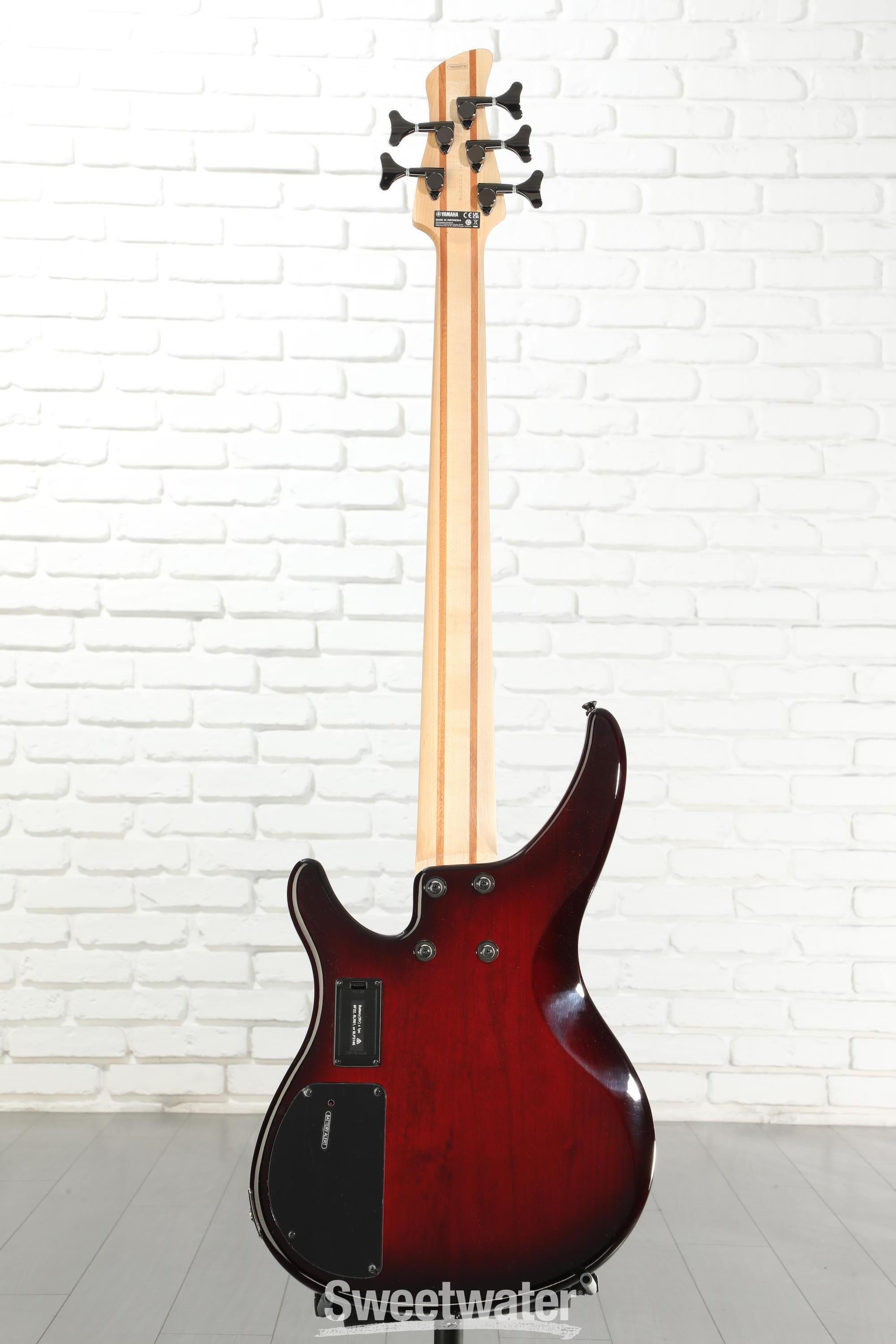 Yamaha TRBX605FM 5-string Bass Guitar - Dark Red Burst | Sweetwater