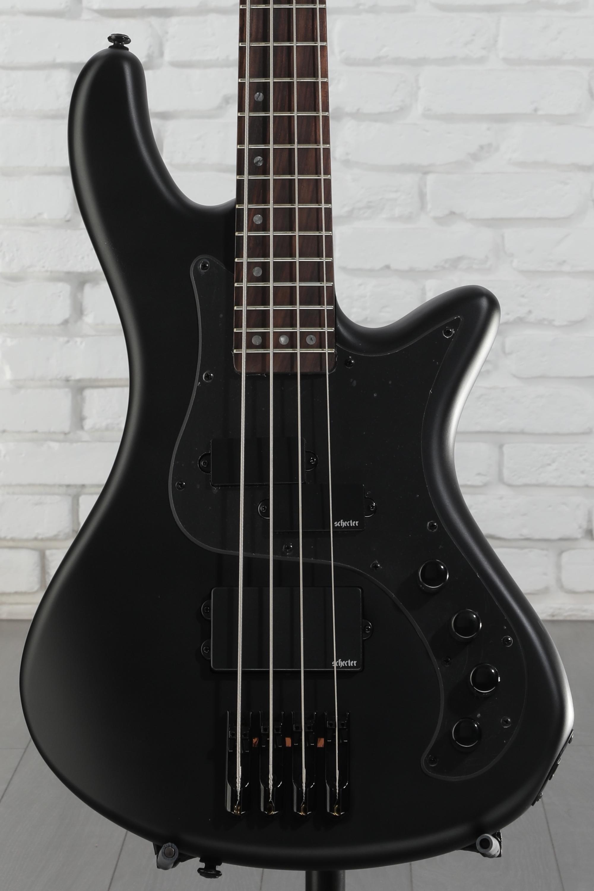 Schecter Stiletto Stealth 4 Bass Guitar - Satin Black