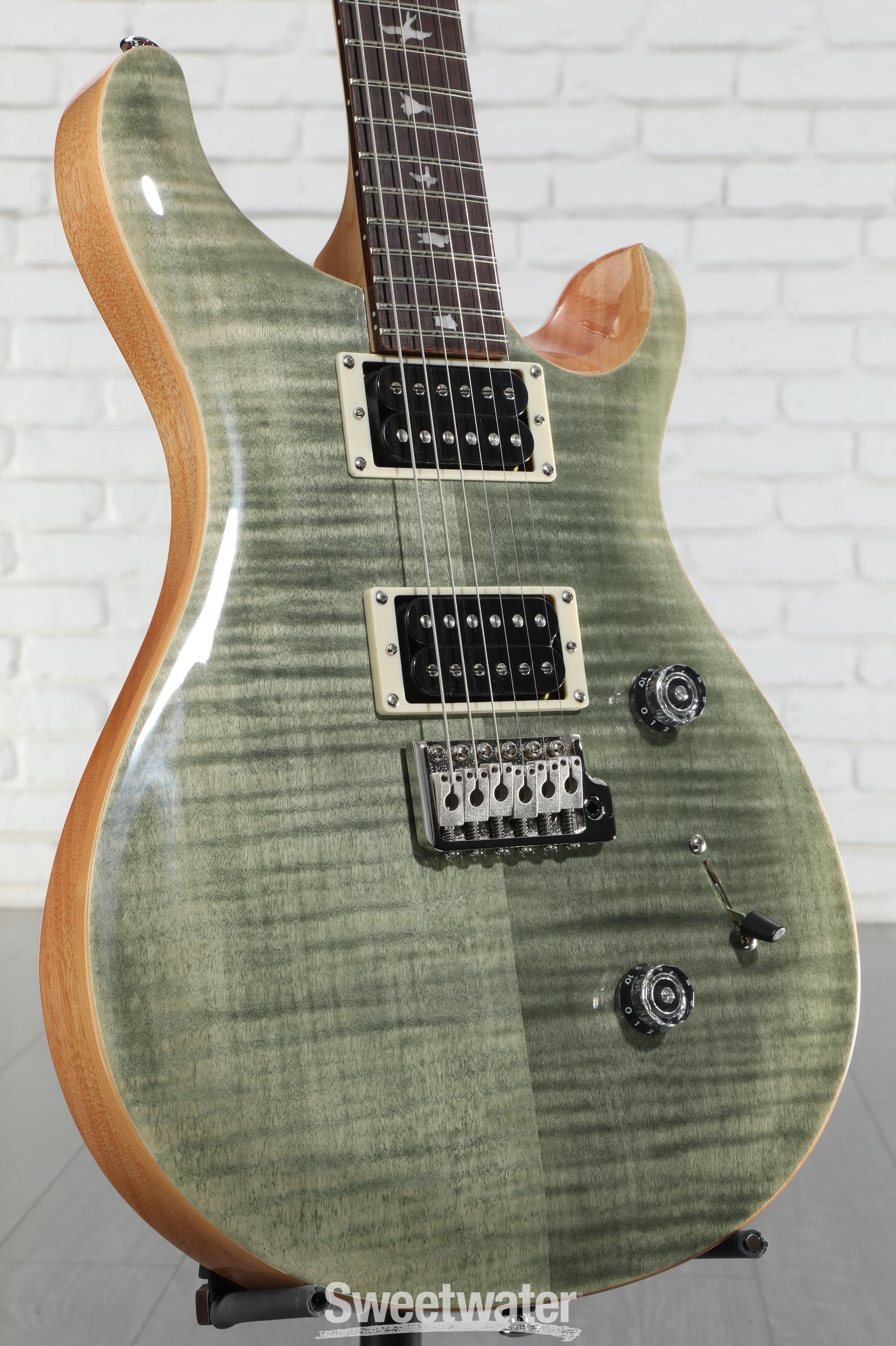 PRS SE Custom 24 Electric Guitar - Trampas Green, Sweetwater