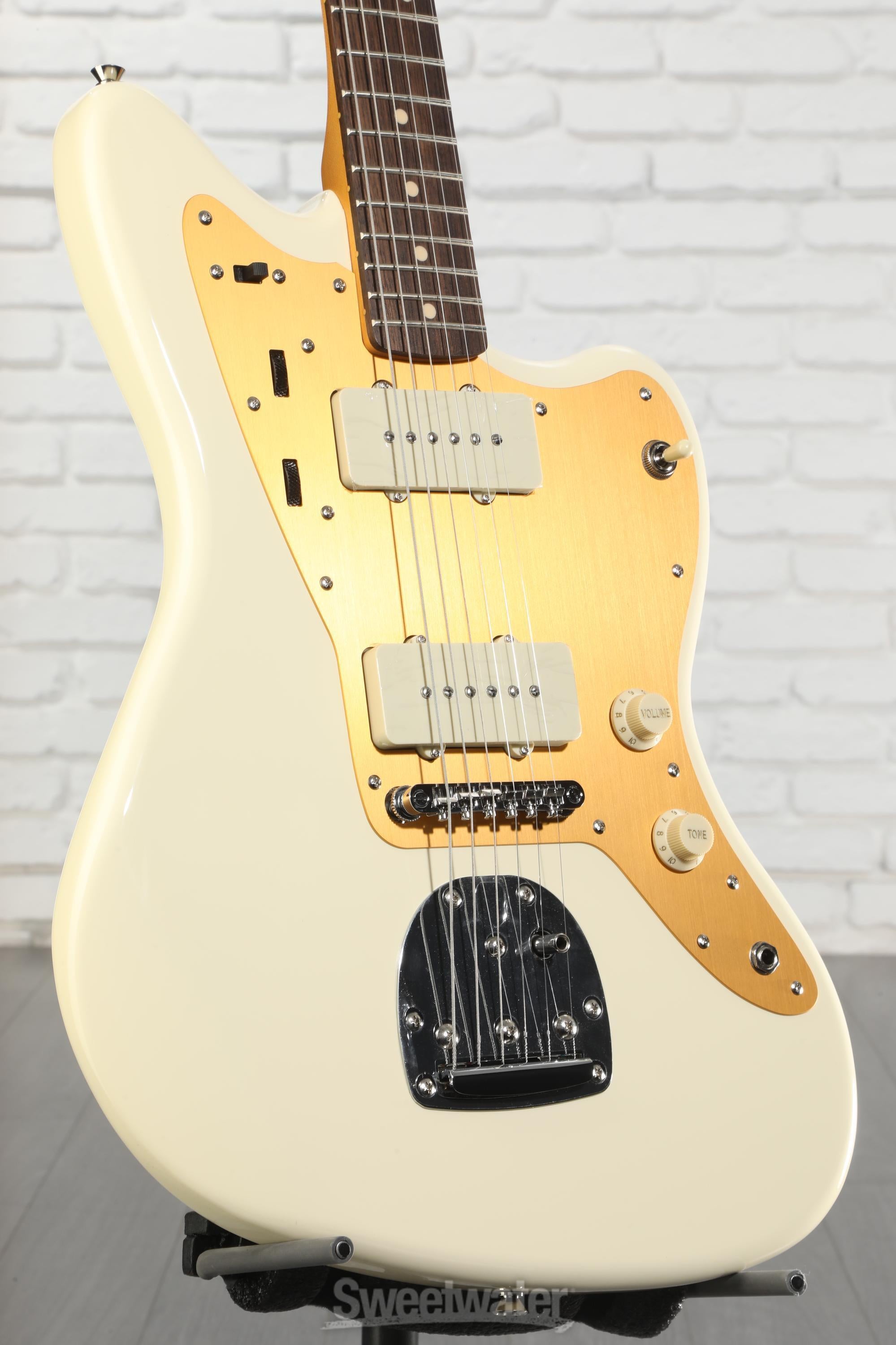 Squier J Mascis Signature Jazzmaster - Vintage White with Indian