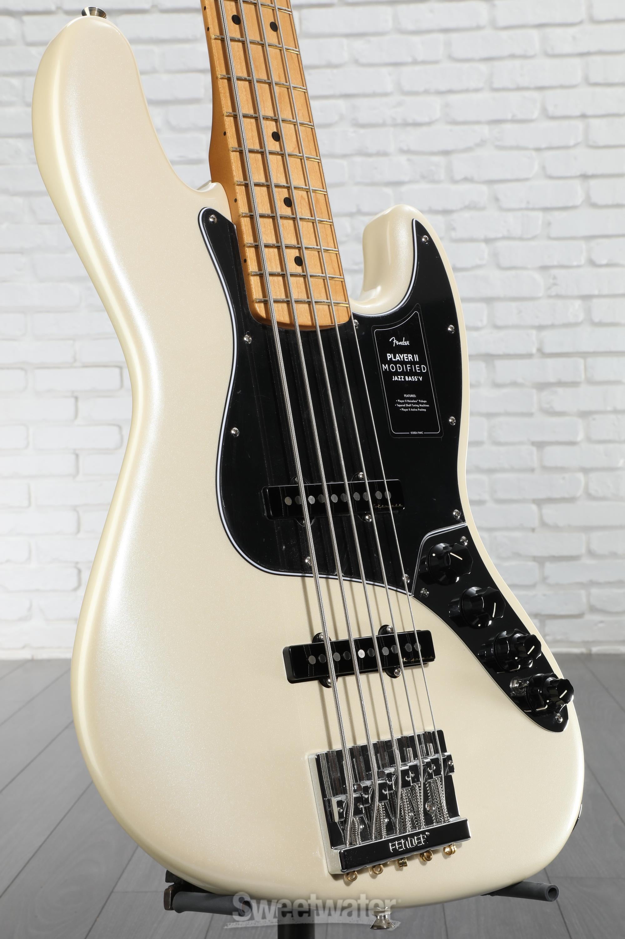 Fender Player II Modified Active Jazz Bass V - Olympic Pearl