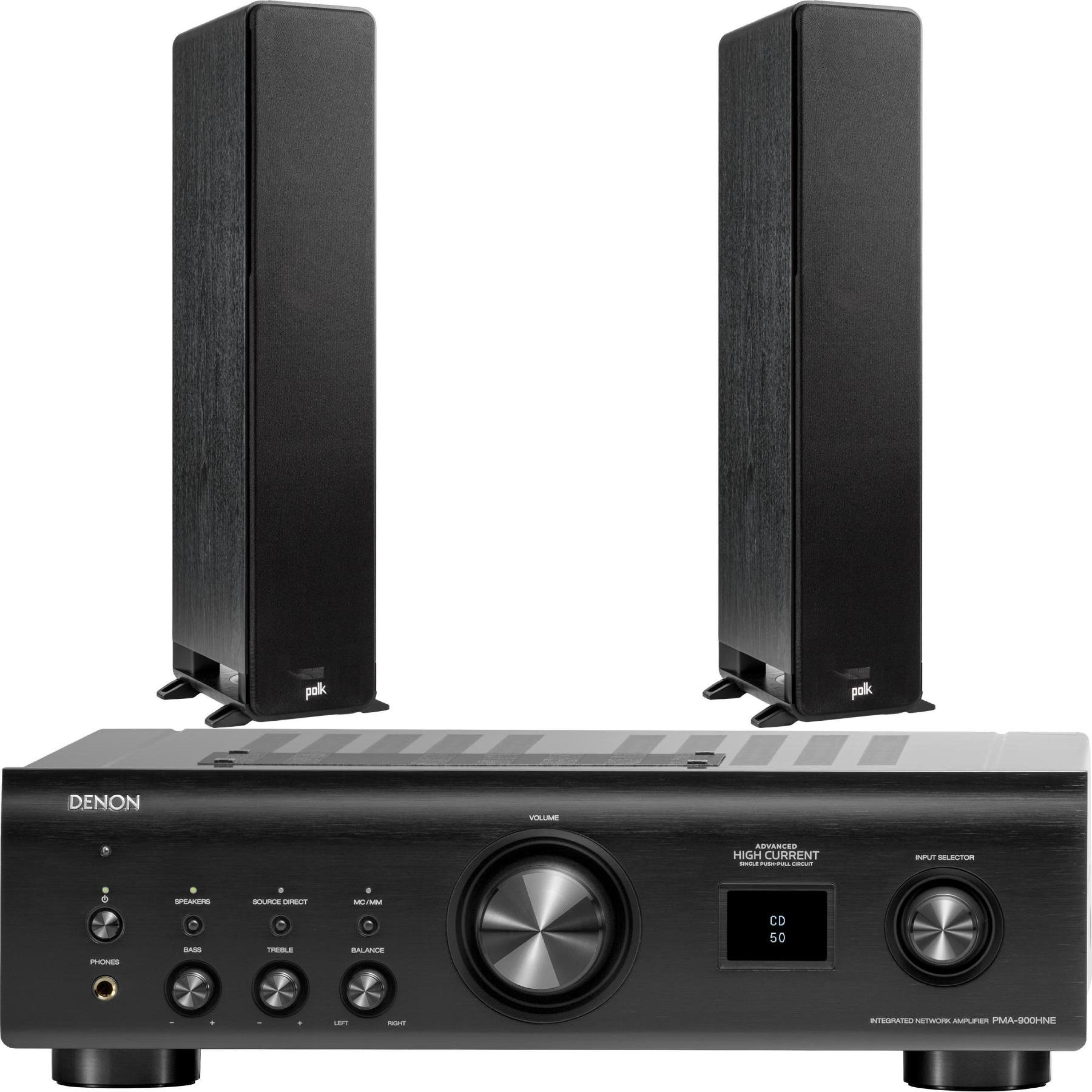 Denon PMA-900HNE Stereo Integrated Amplifier and Polk ES50 Floor-standing  Speakers | Sweetwater