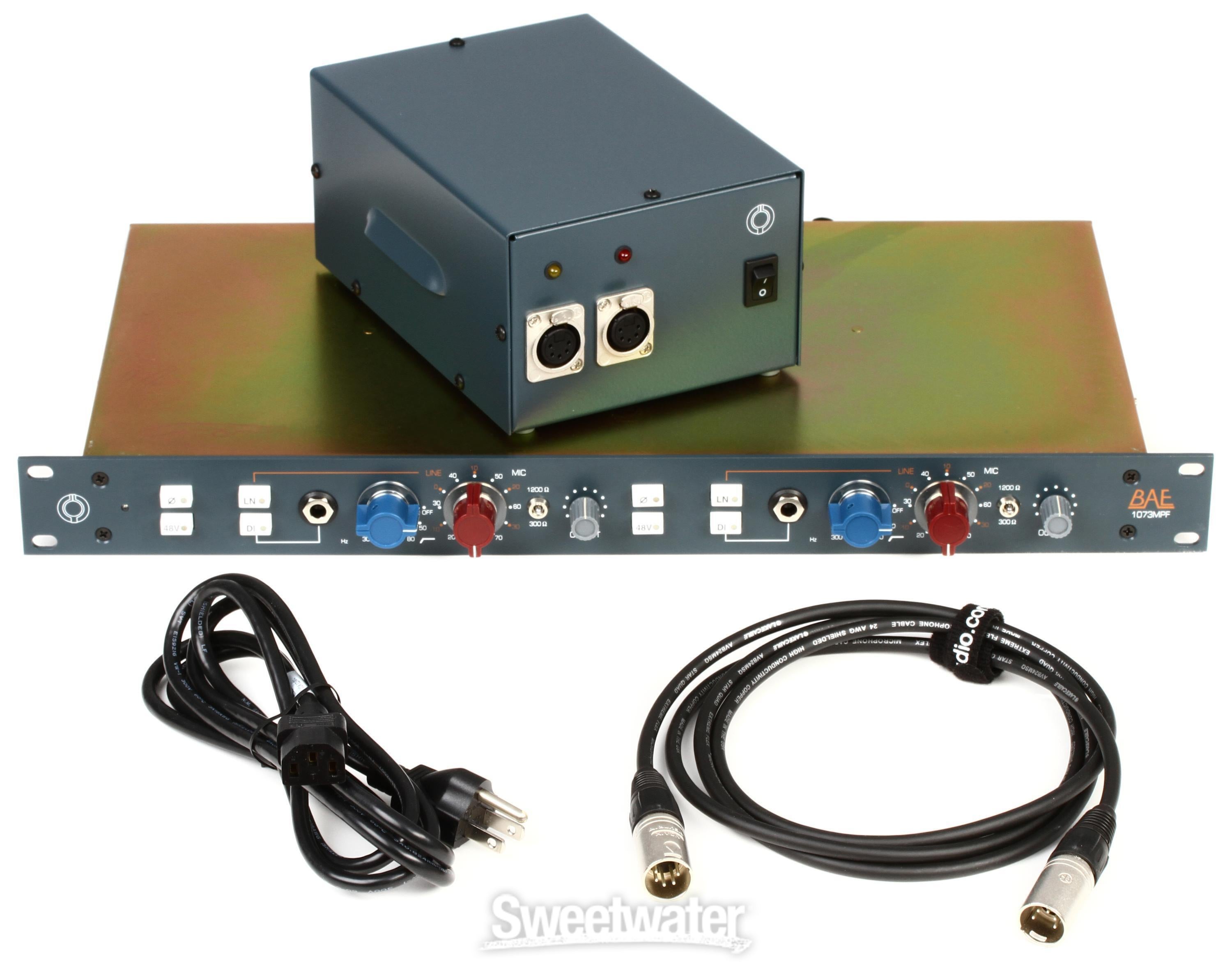 BAE 1073MPF Dual-channel Rackmount Microphone Preamp with Power 