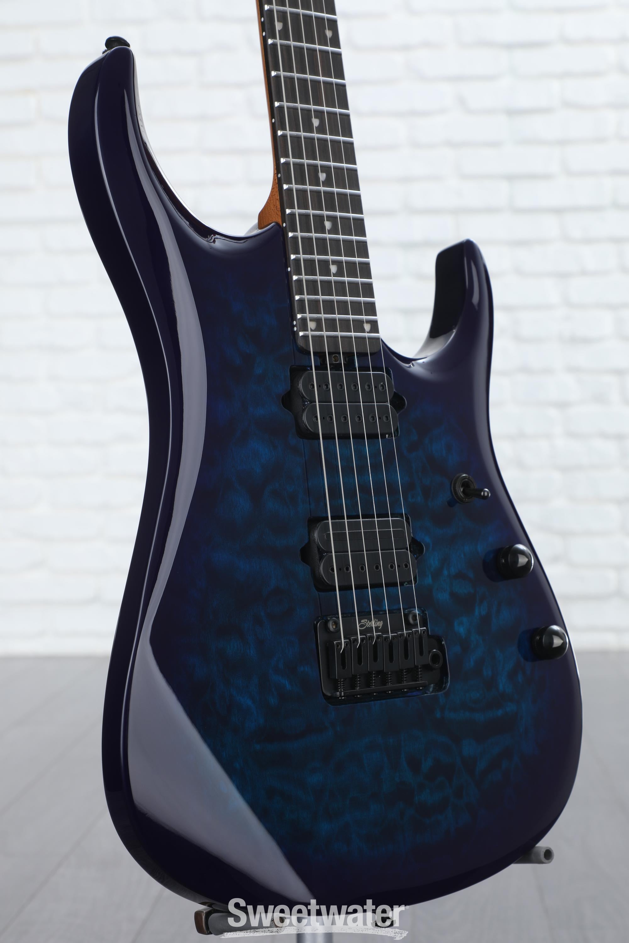 Sterling By Music Man John Petrucci Dimarzio JP150DQM Electric Guitar -  Cerulean Paradise | Sweetwater