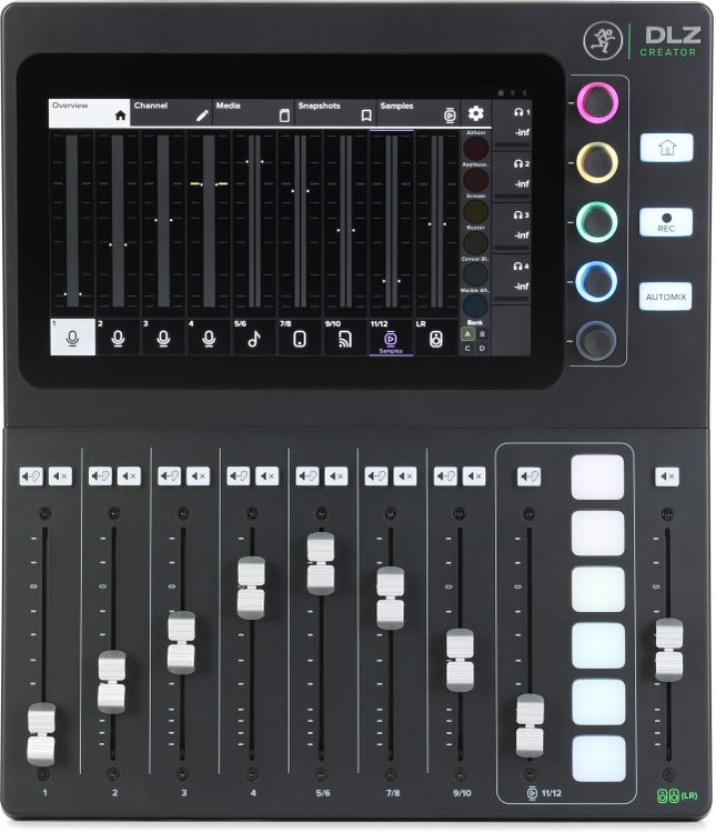 Mini Audio Mixer Broadcast Podcast 4 Channels Volume Control Powerful Power  Adapter/Charging Bank Dual Use Mini Mixer