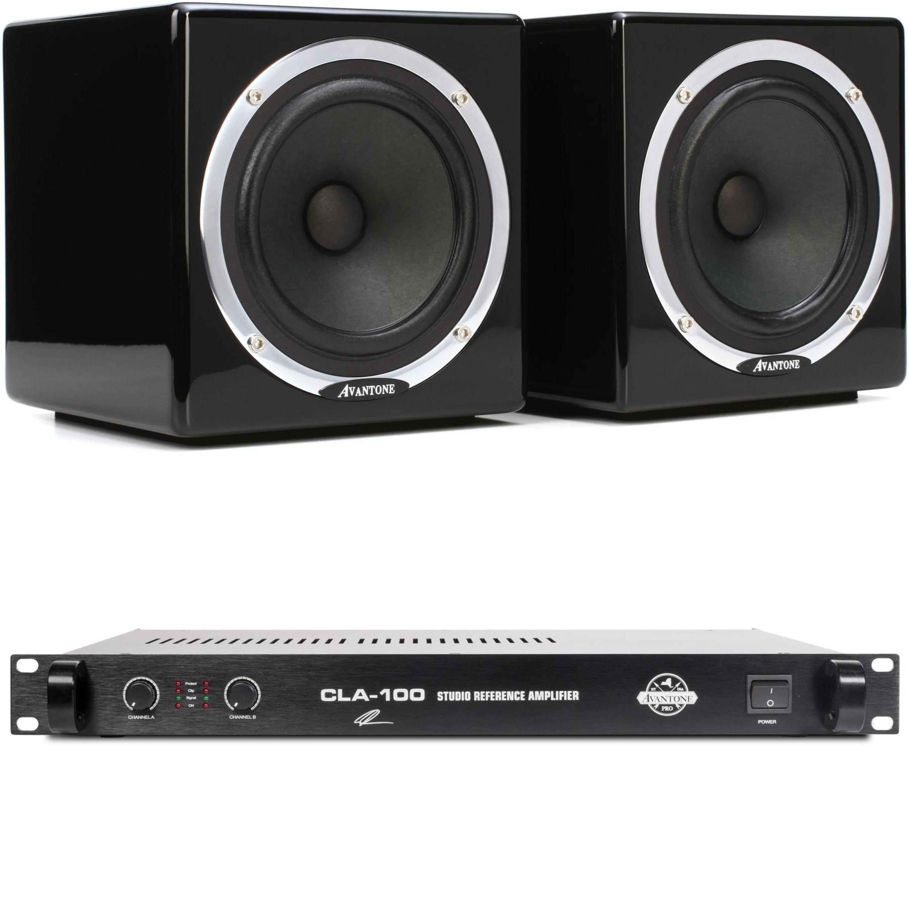 Avantone Pro MixCube Reference Monitors (Pair) with CLA100 Studio Reference  Amplifier - Black