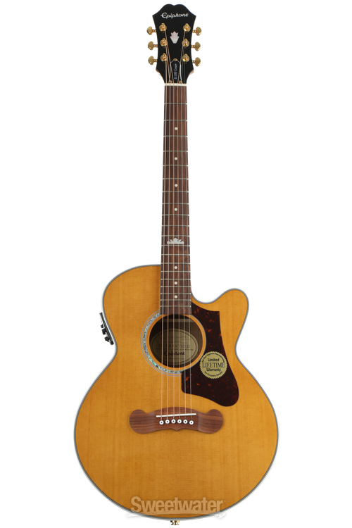 Epiphone J-200 EC Studio Parlor - Vintage Natural | Sweetwater Epiphone J-200 EC Studio Parlor - Vintage Natural | Sweetwater