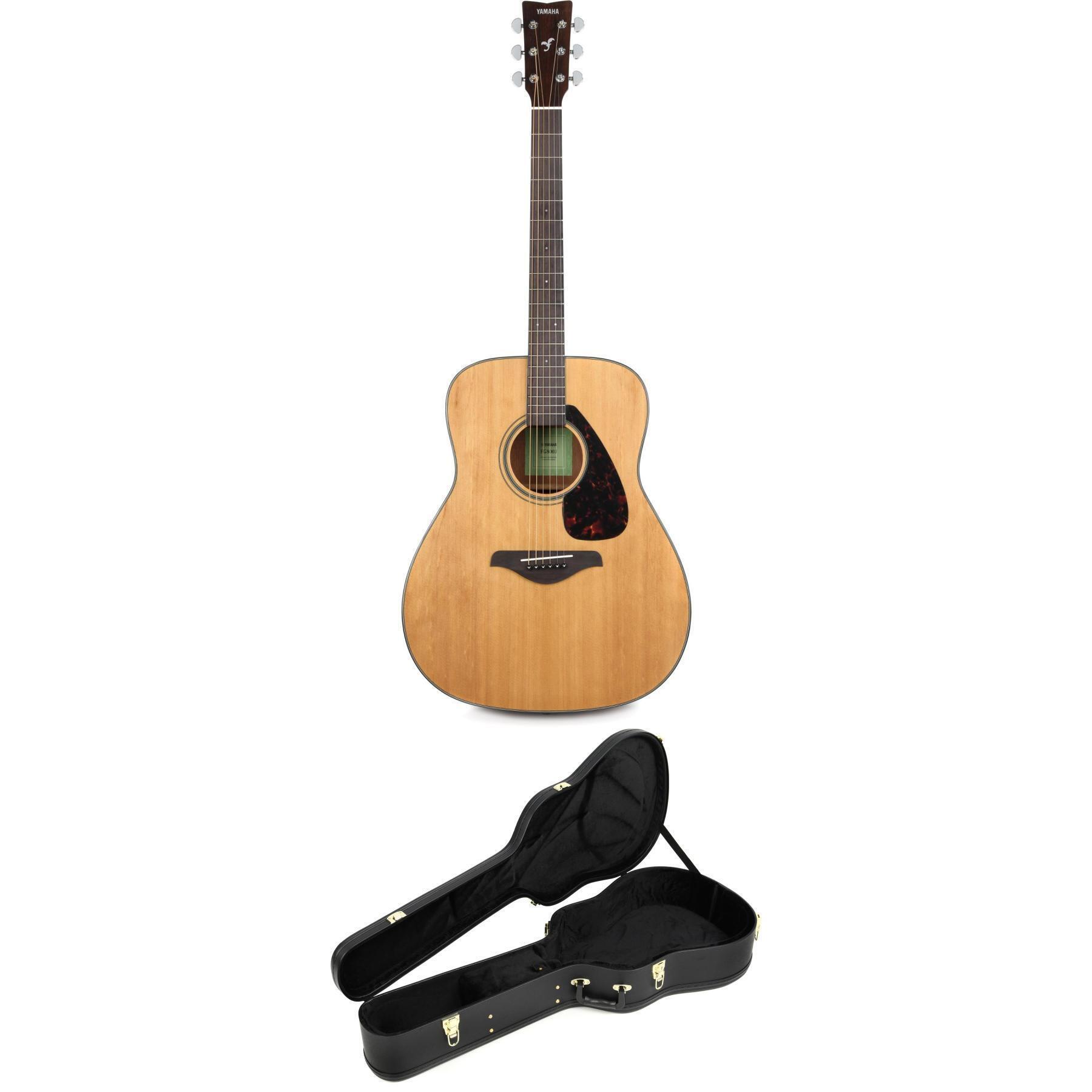 Yamaha FG800J Acoustic Guitar and AG1HC Hardshell Case Natural