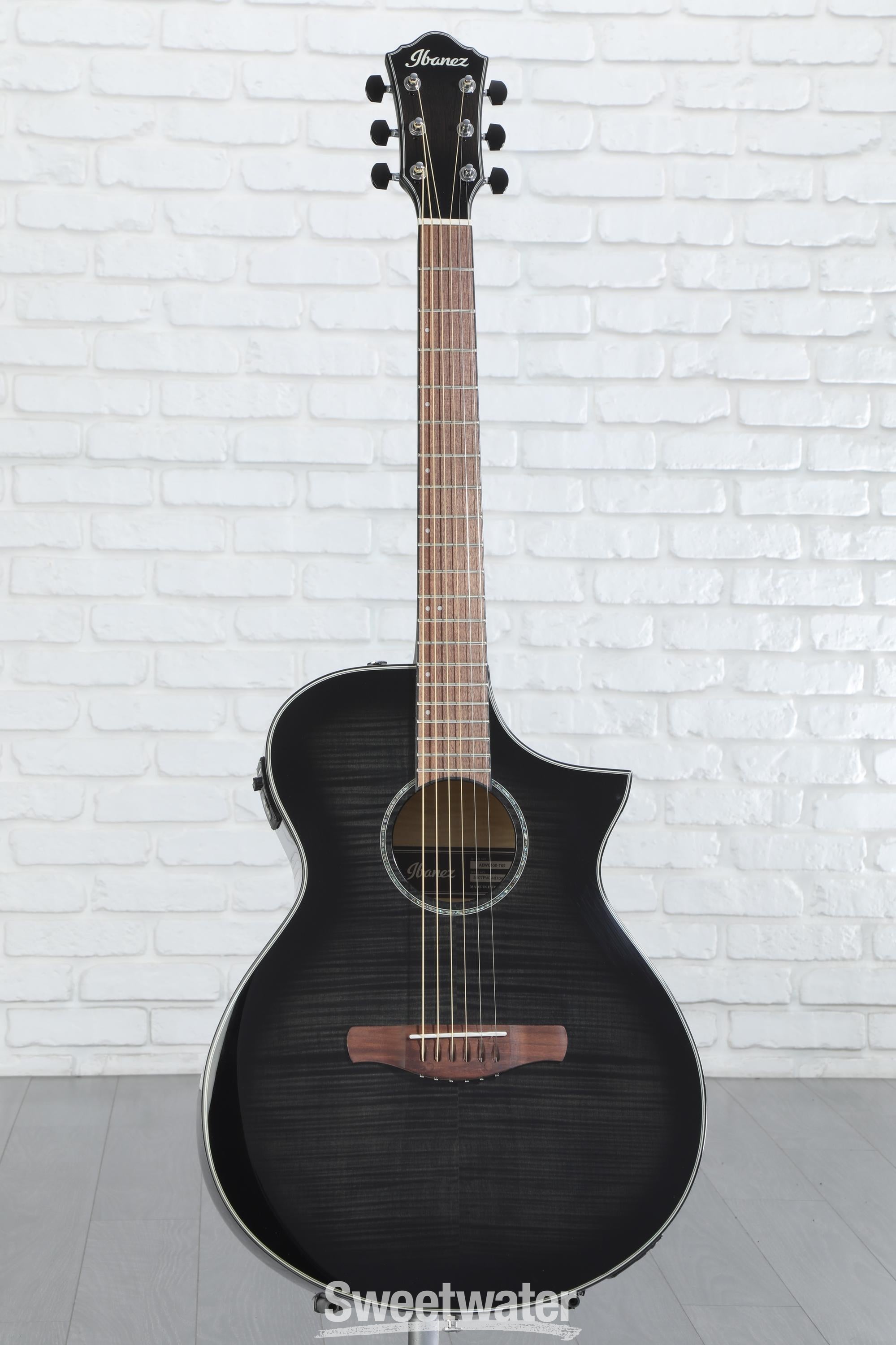 Ibanez AEWC400 Acoustic-Electric Guitar - Transparent Black Sunburst High  Gloss