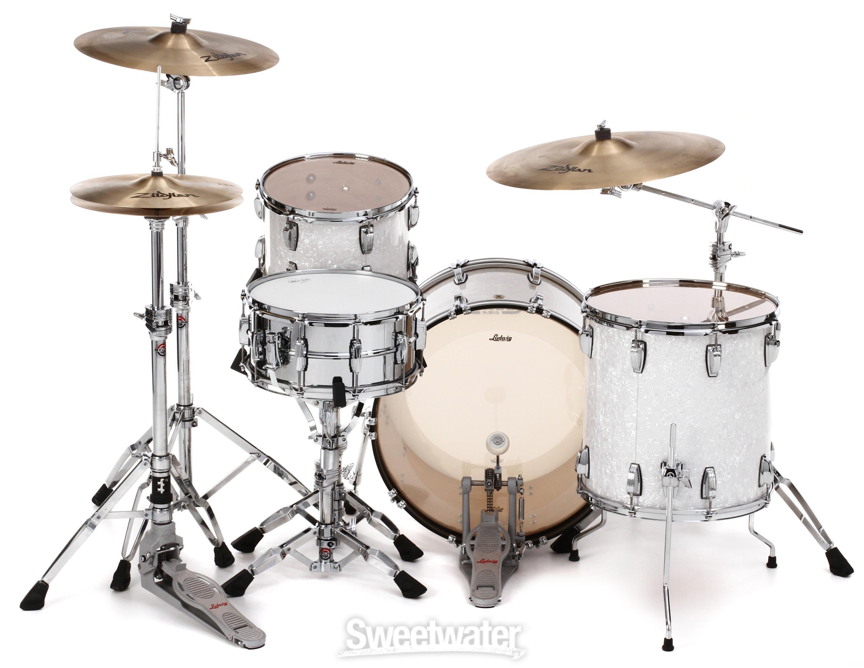 Ludwig Classic Maple Fab 3-piece Shell Pack - White Marine Pearl