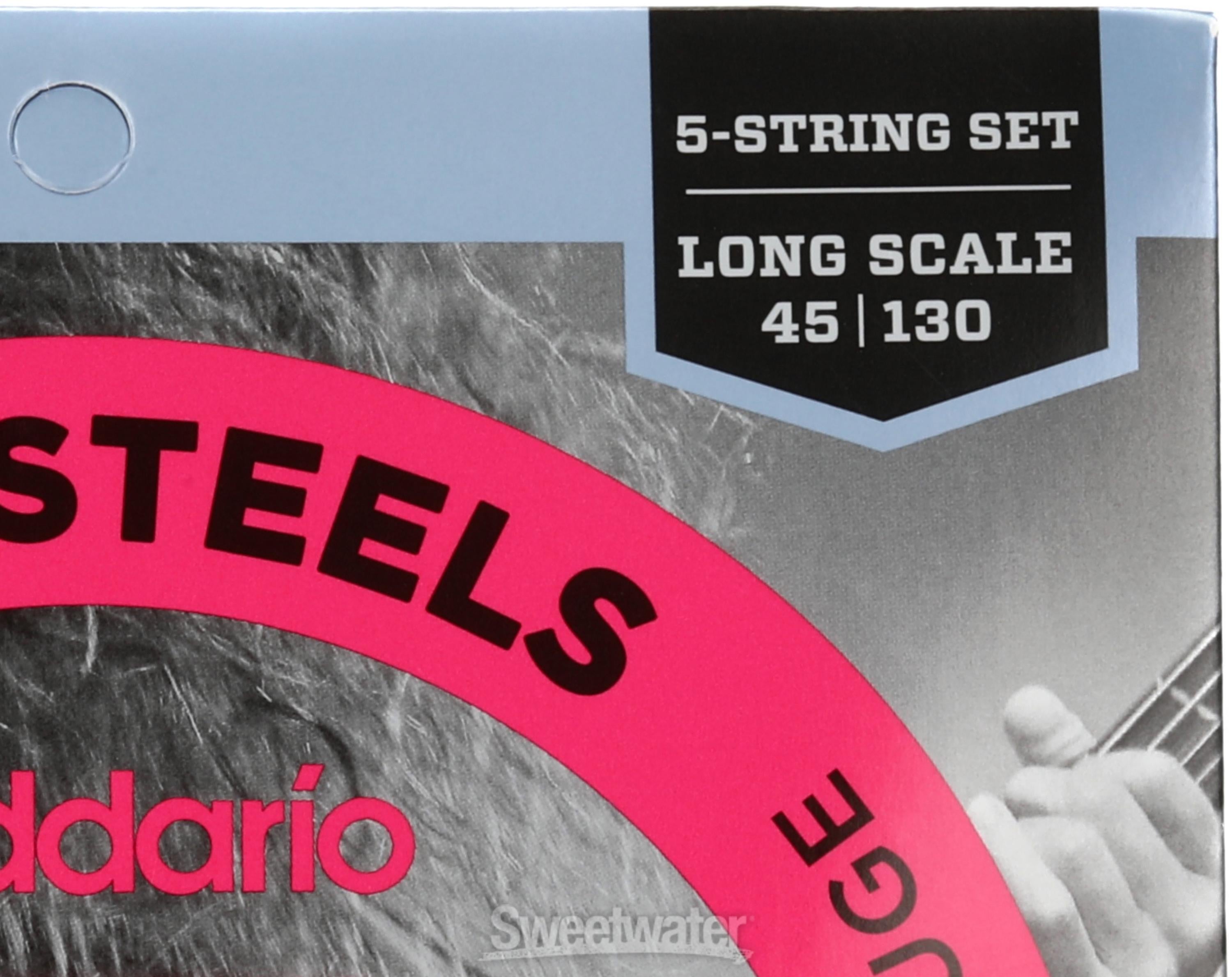 D'Addario EPS170-5 XL Pro Steels Bass Guitar Strings - .045-.130