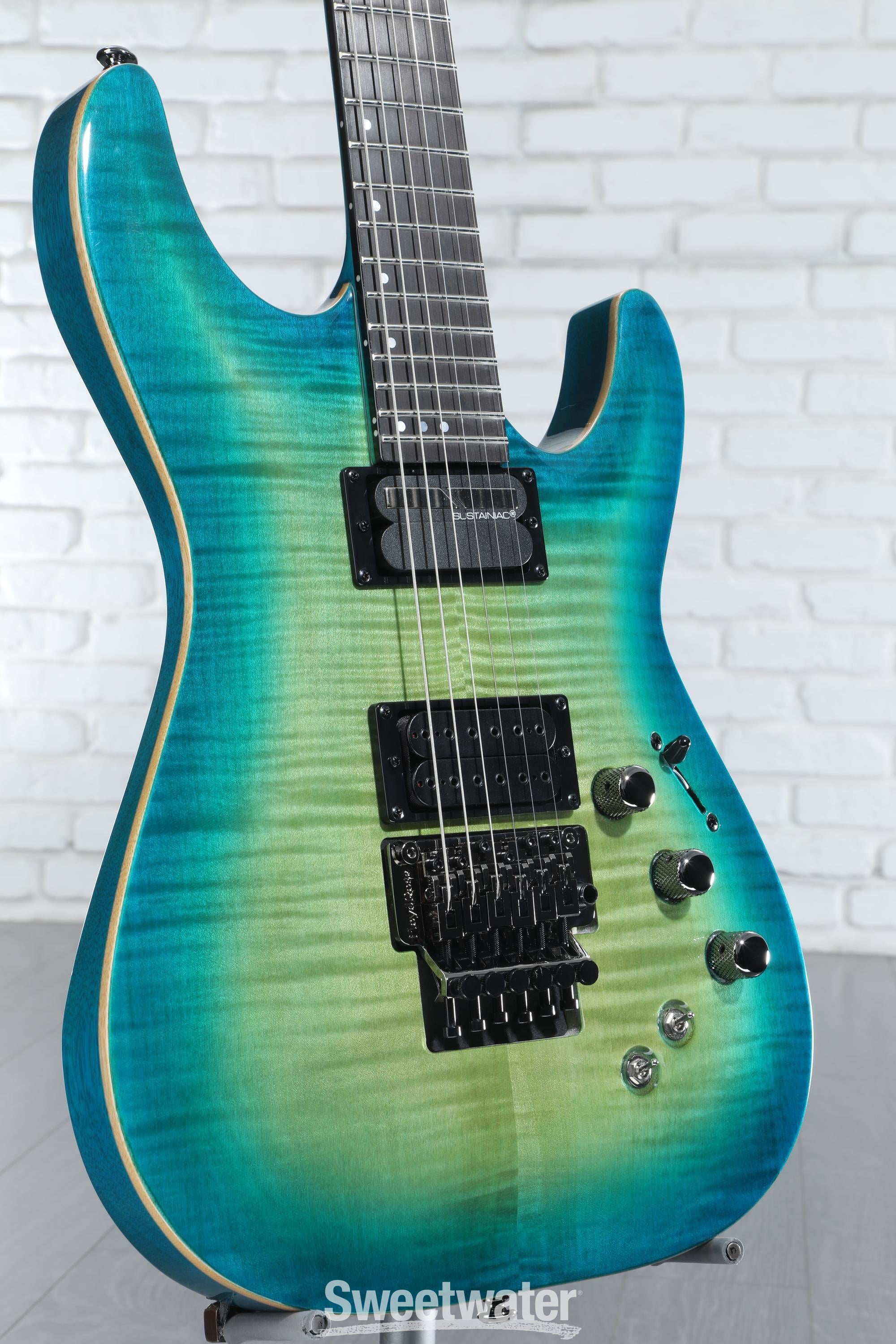 Schecter BlackJack SLS C-1 FR-S Electric Guitar - Aquaburst