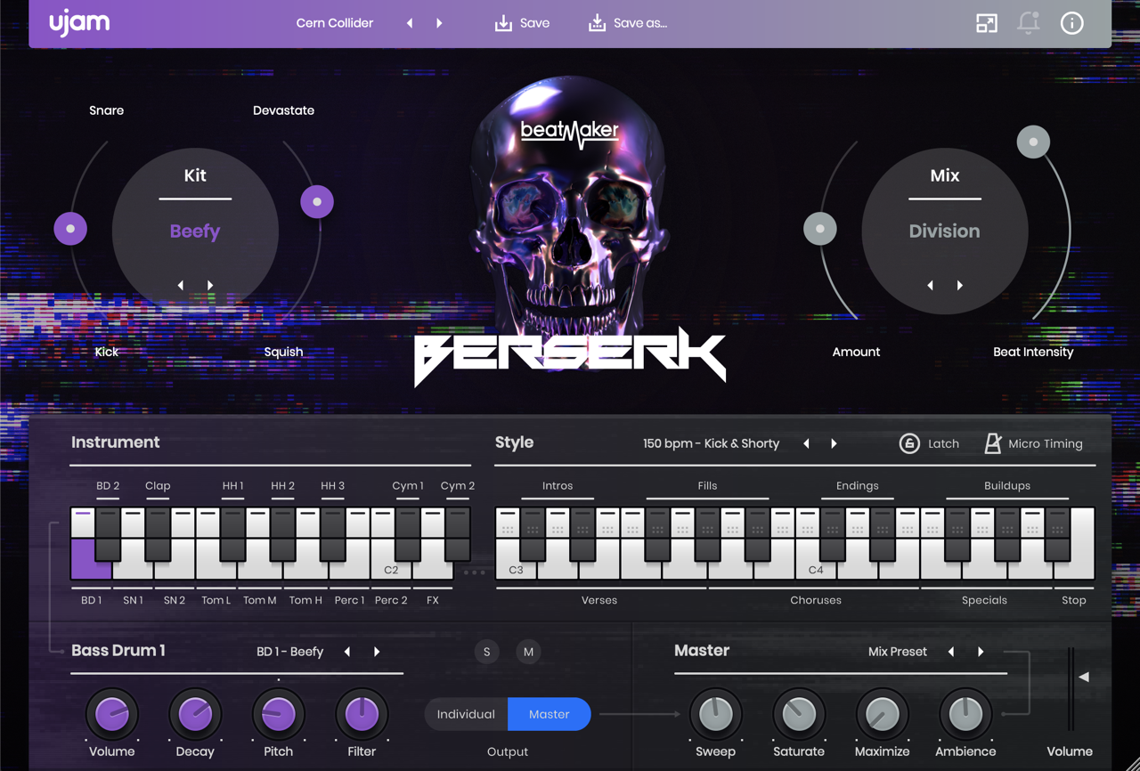 UJAM Beatmaker Berserk Dubstep Virtual Drum Machine | Sweetwater