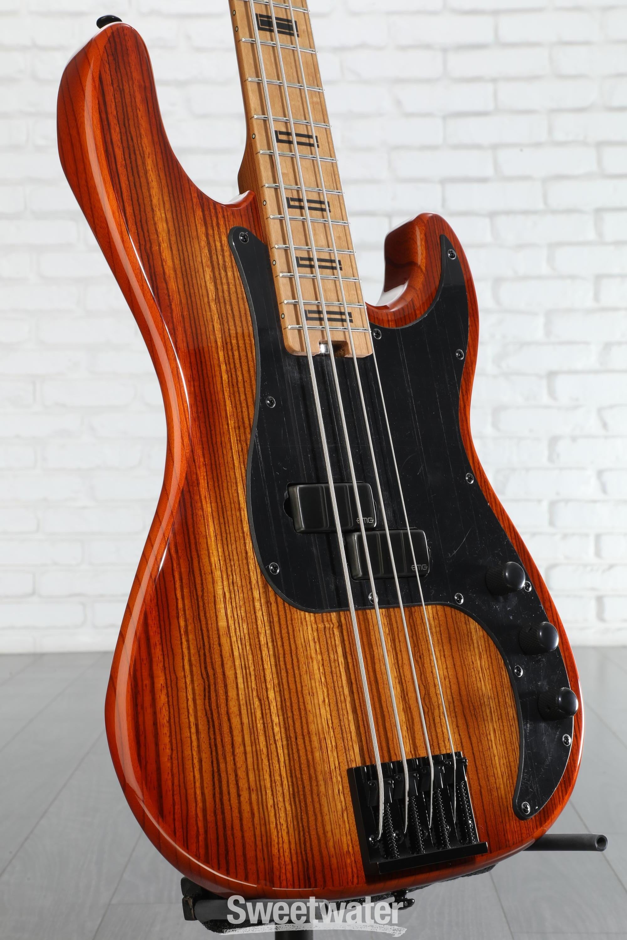 Schecter P-4 Exotic Bass Guitar - Faded Vintage Sunburst | Sweetwater