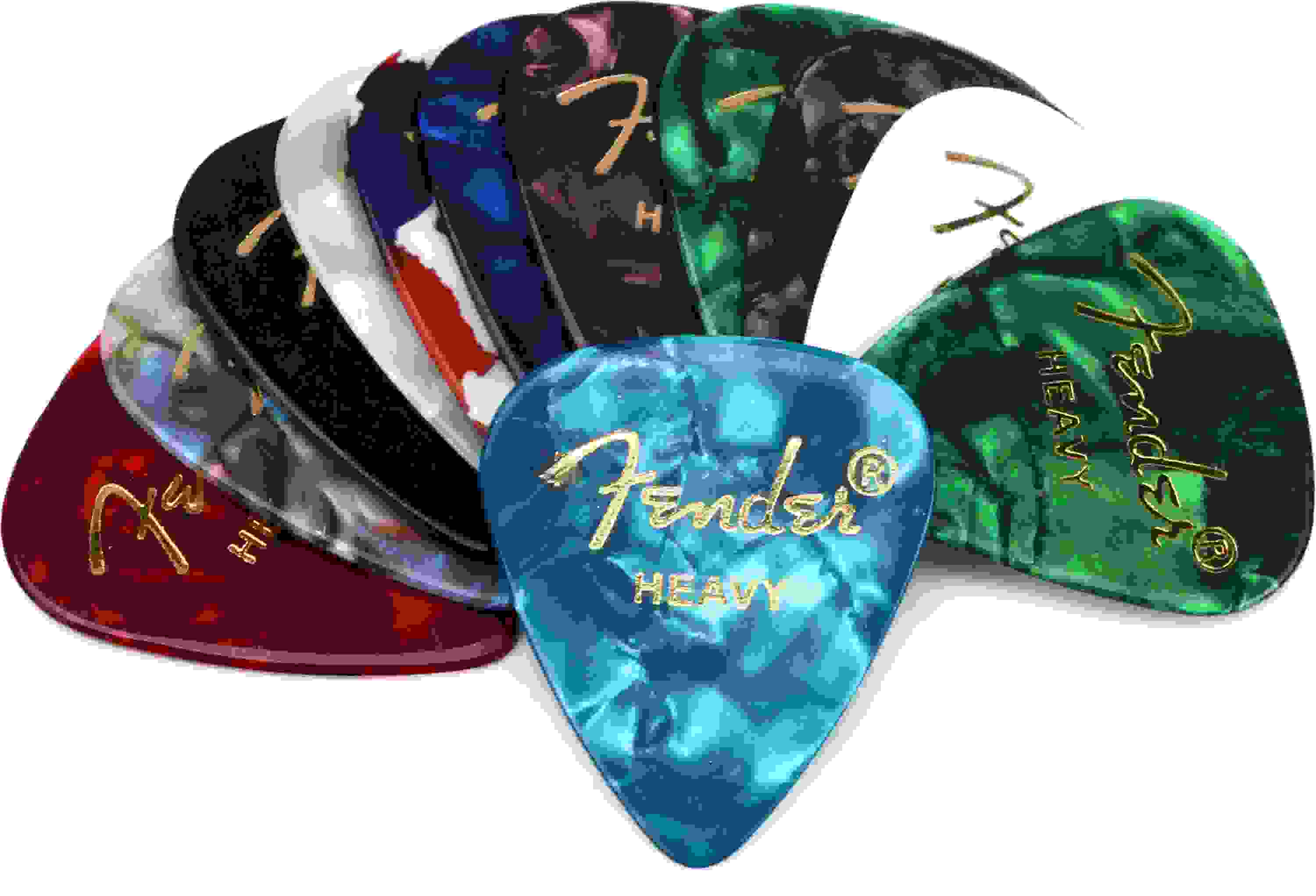 Fender 351 Celluloid Guitar Pick Medley Heavy (12pack) Sweetwater