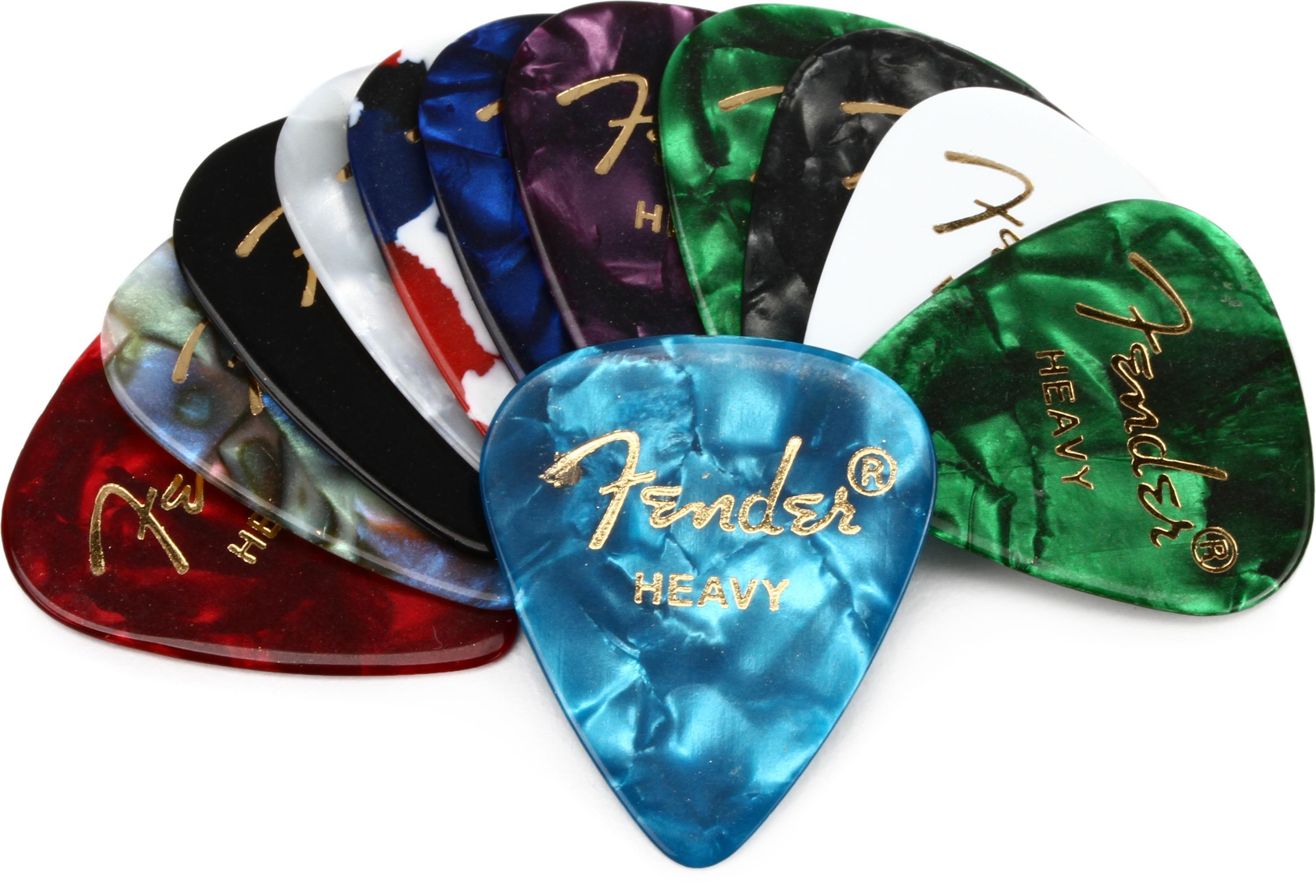 Fender 351 Celluloid Guitar Pick Medley Heavy (12pack) Sweetwater