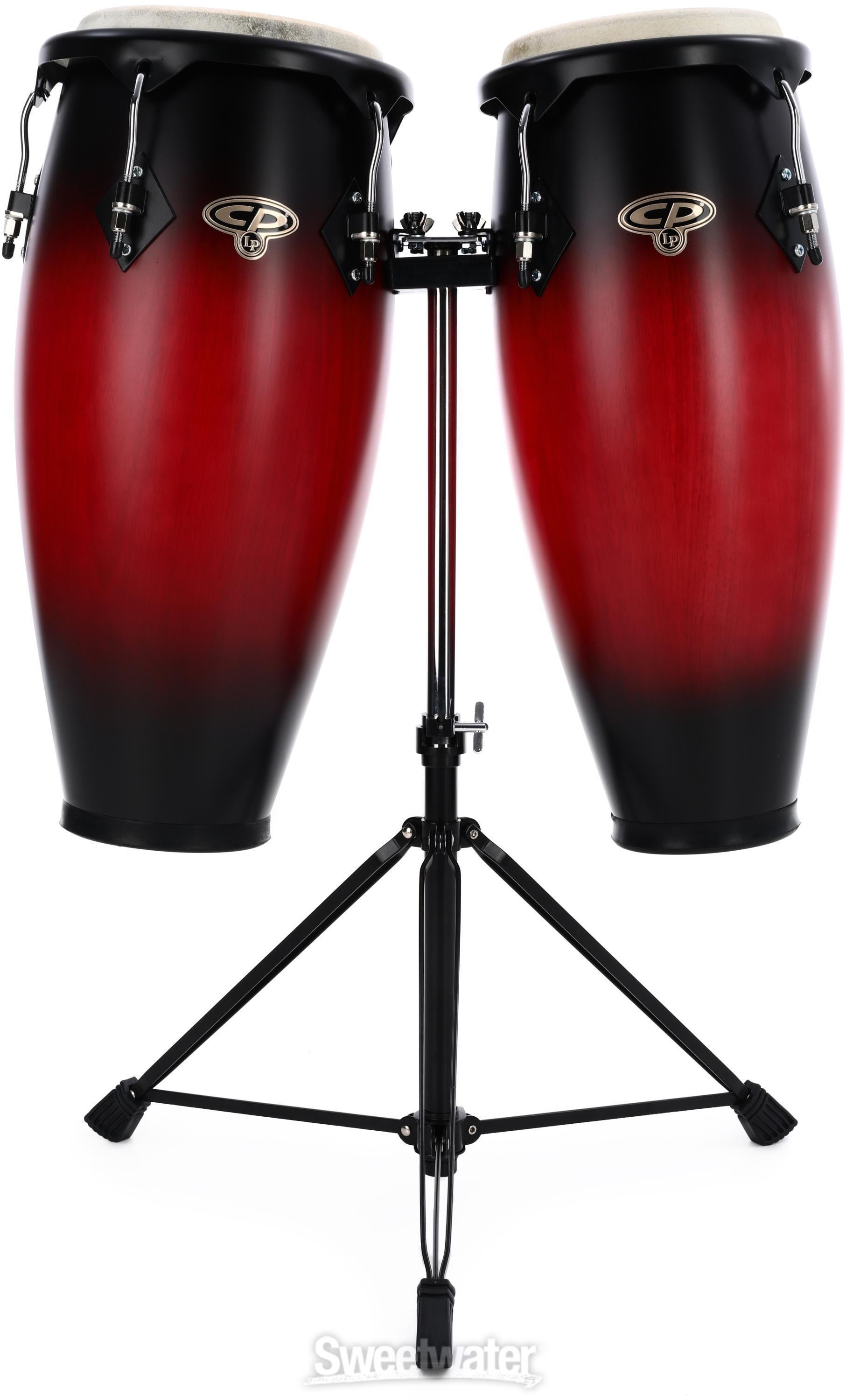 Cosmic Percussion Conga Set with Free Bongos - 9/10 inch Cherry 