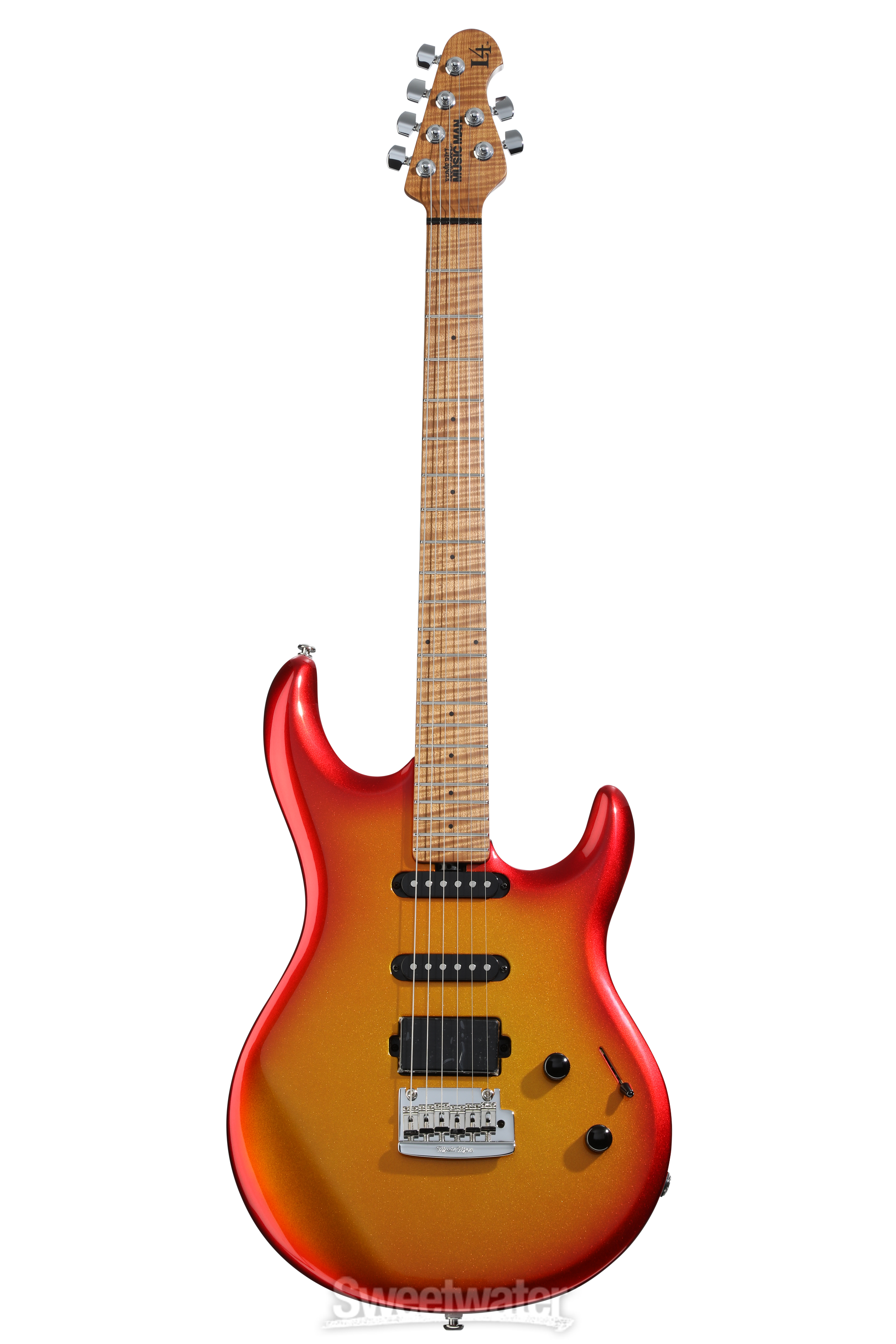 Ernie Ball Music Man Luke 4 HSS Electric Guitar - Fireball