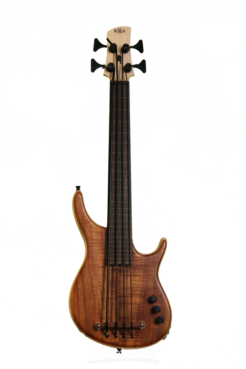 Kala U Bass Exotic Custom Figured Koa top - 4 String fretless