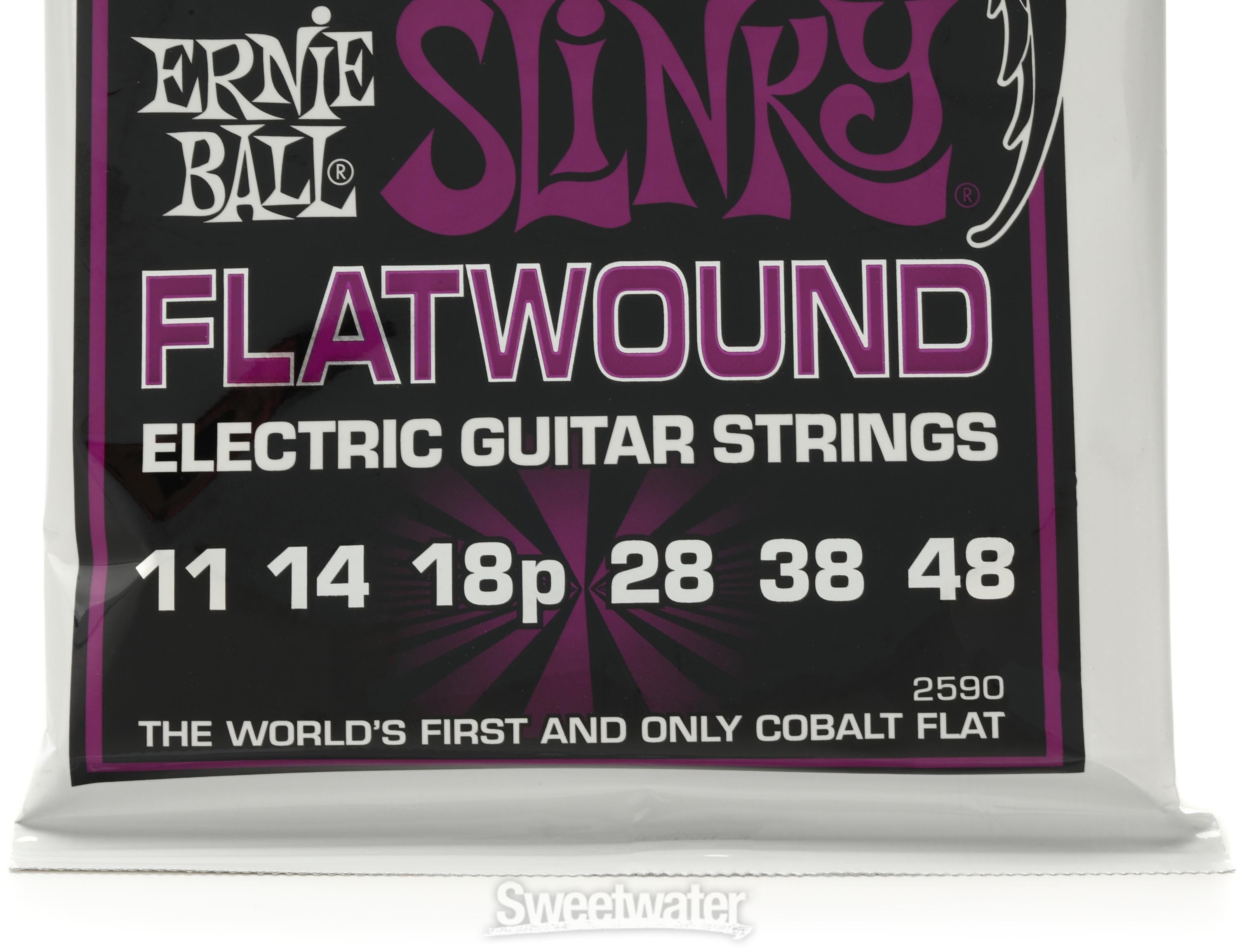 Ernie Ball 2590 Power Slinky Flatwound Electric Guitar Strings