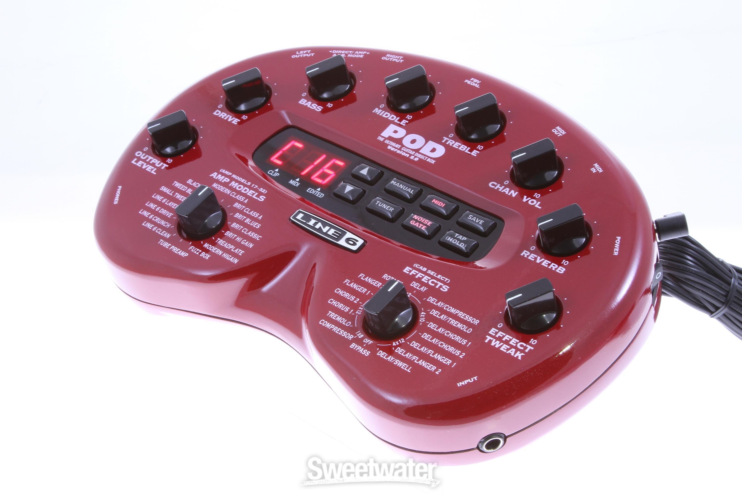 Line 6 POD 2 Desktop Guitar Modeling and FX Processor | Sweetwater