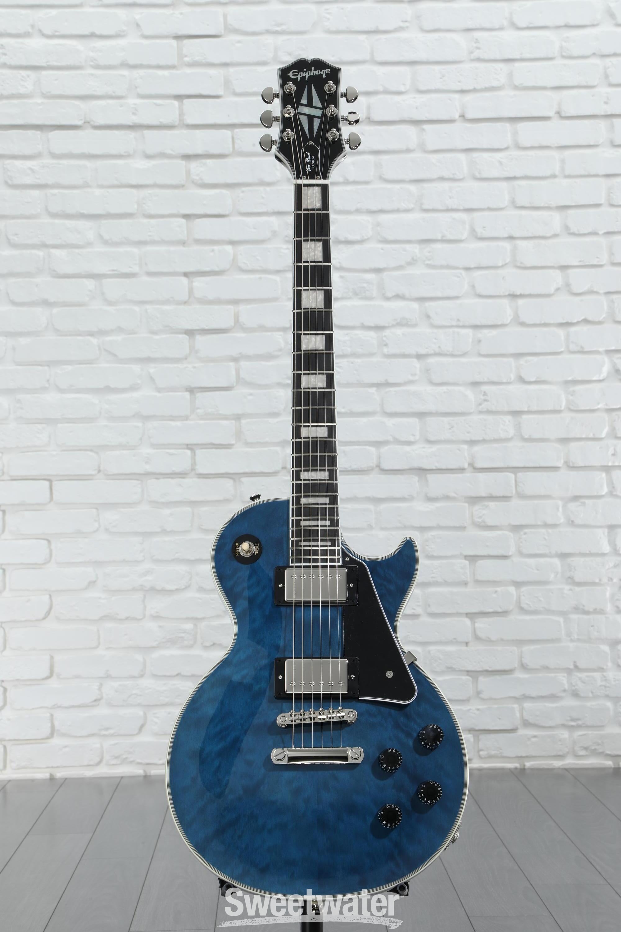 Epiphone Les Paul Custom Electric Guitar - Viper Blue