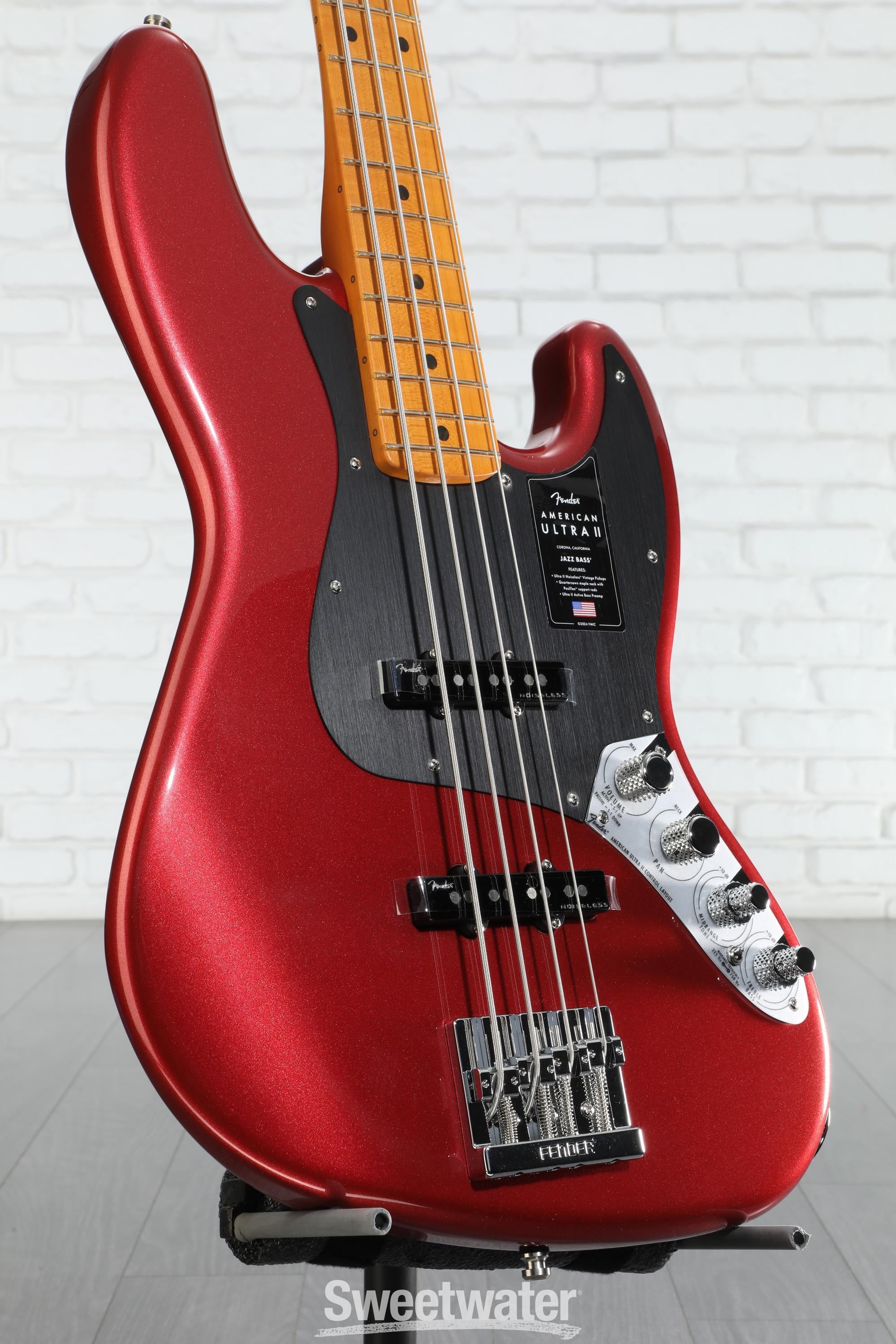 Fender American Ultra II Jazz Bass - Sinister Red, Maple
