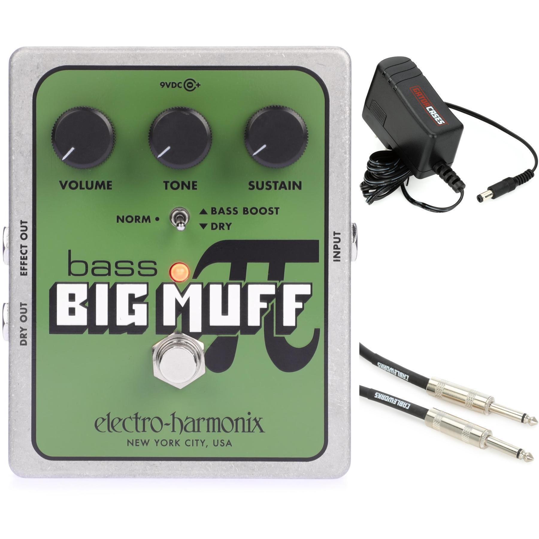 Electro-Harmonix Bass Big Muff Pi Bass Fuzz Pedal with Power