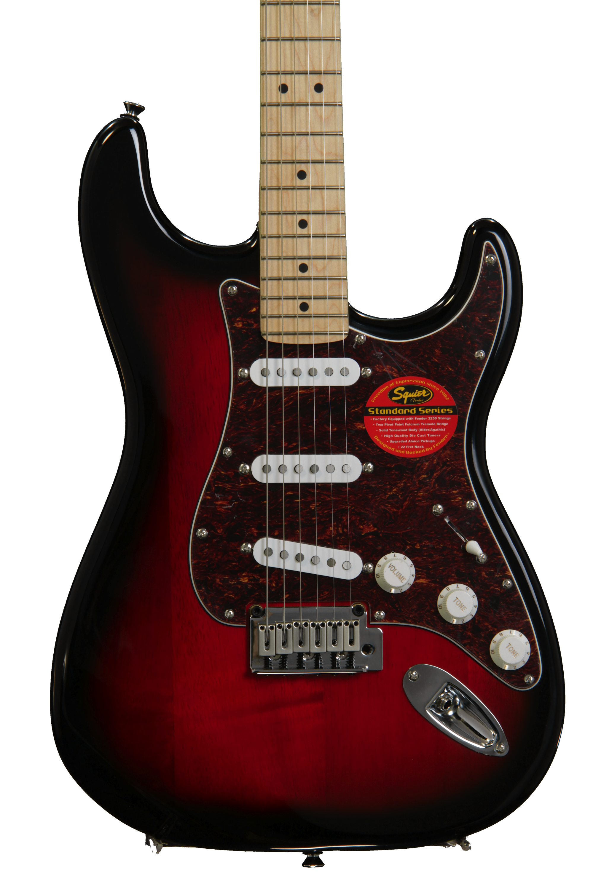 Squier Standard Stratocaster - Antique Burst with Maple Fingerboard |  Sweetwater